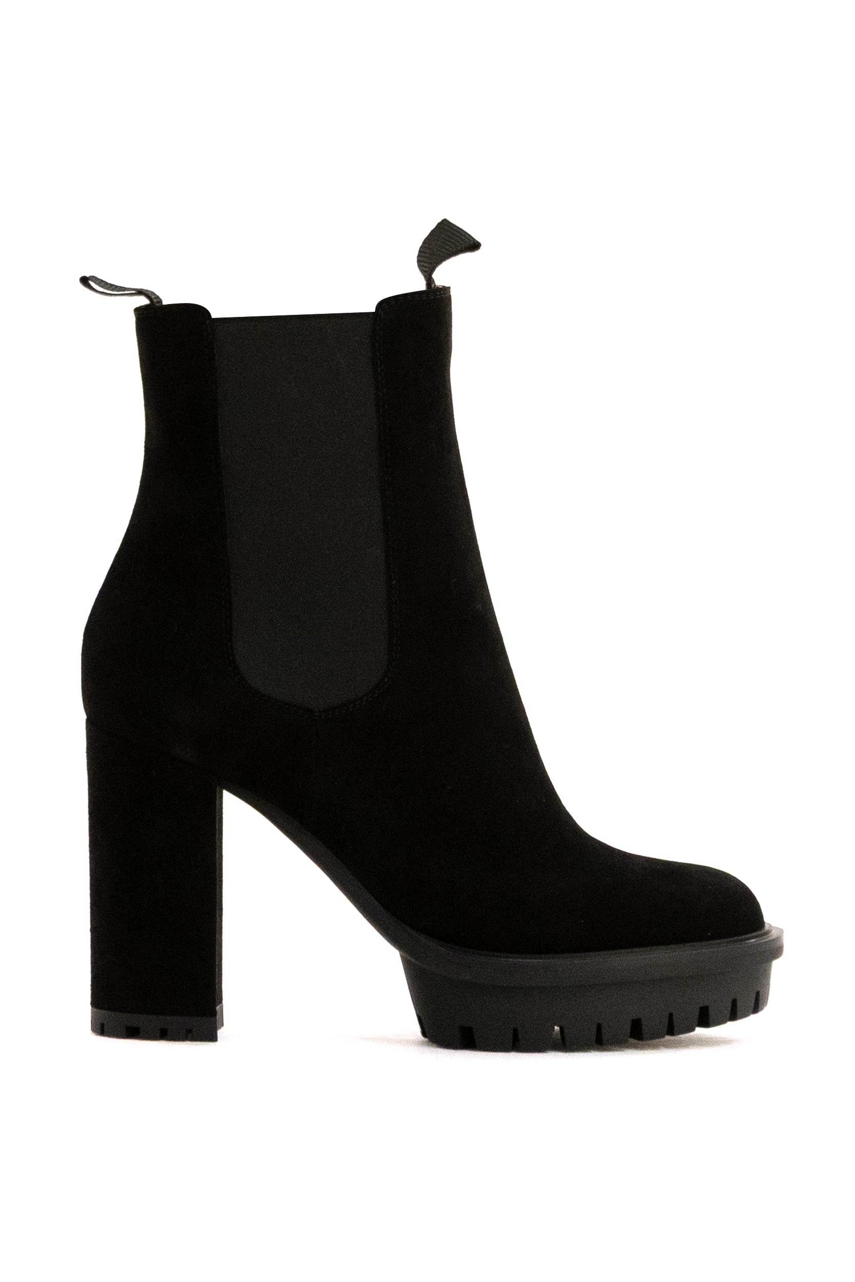 Stivaletti Barry in suede di colore nero<BR/> G72899.70RIC.CASNERO BLACK GIANVITO ROSSI 