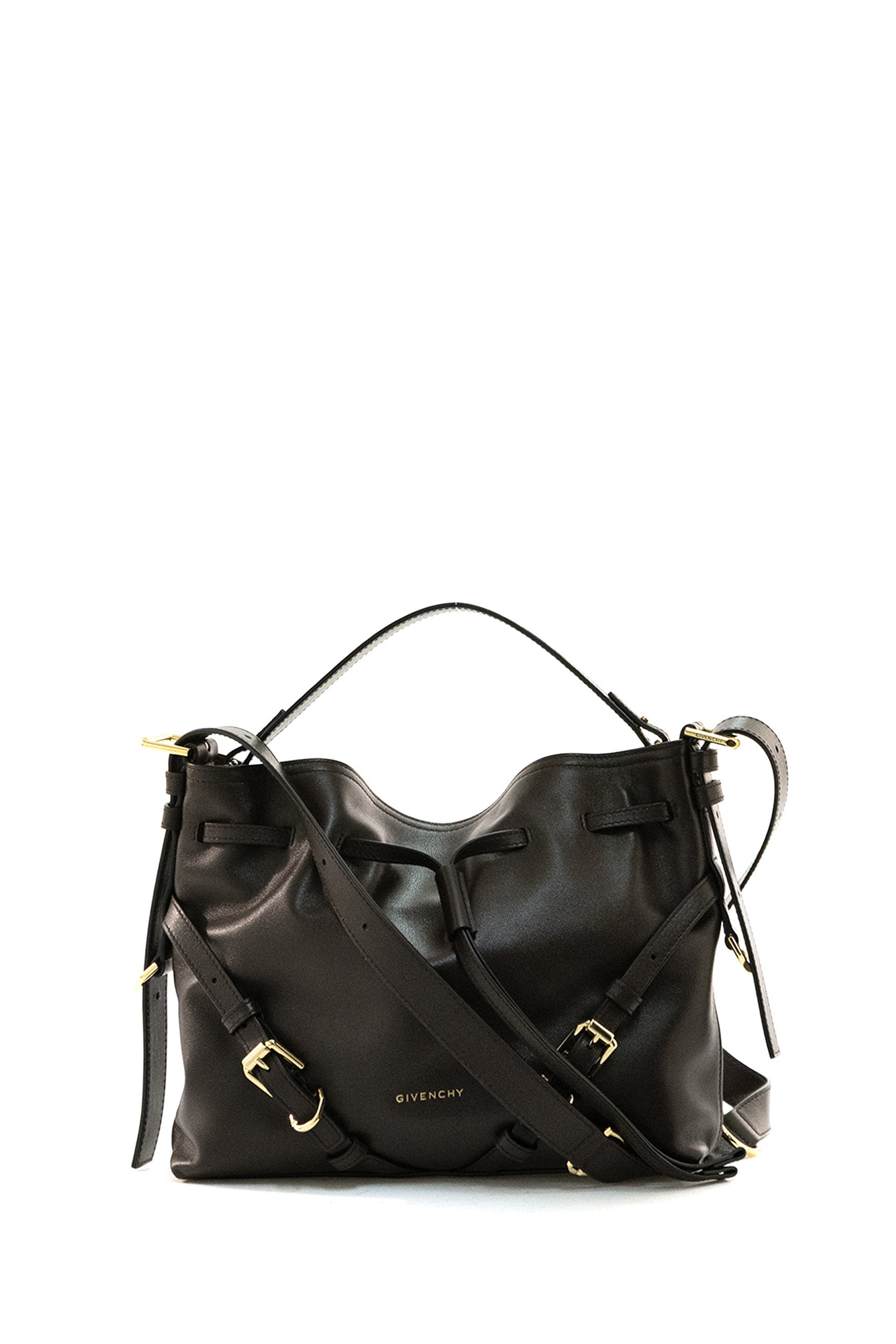 Borsa Voyou Bucket piccola in pelle lucida di colore marrone<BR/> BB518PB2AE 206 GIVENCHY 