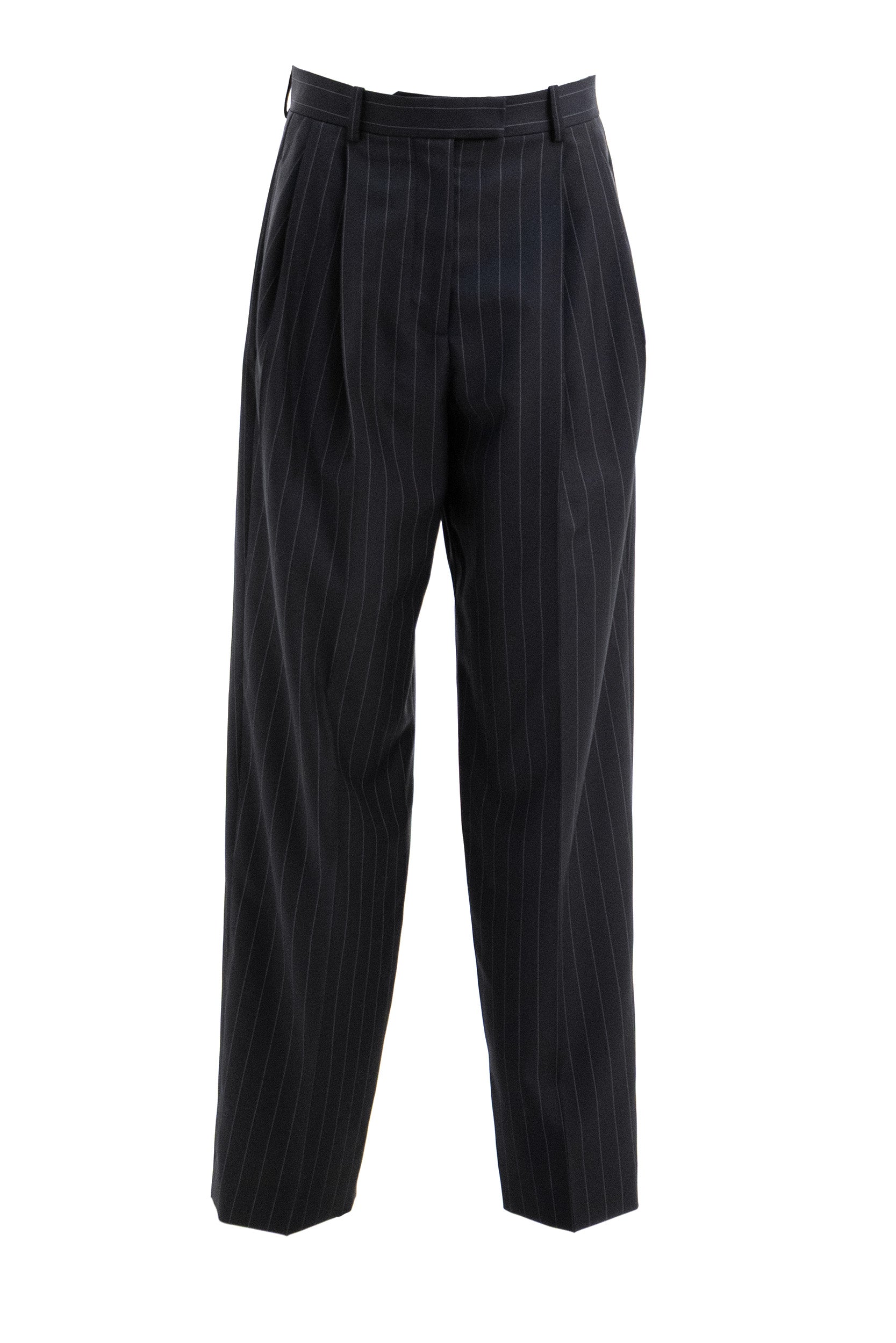 Pantaloni in lana gessata di colore blu<BR/> BW51AH16UQ 499 GIVENCHY 