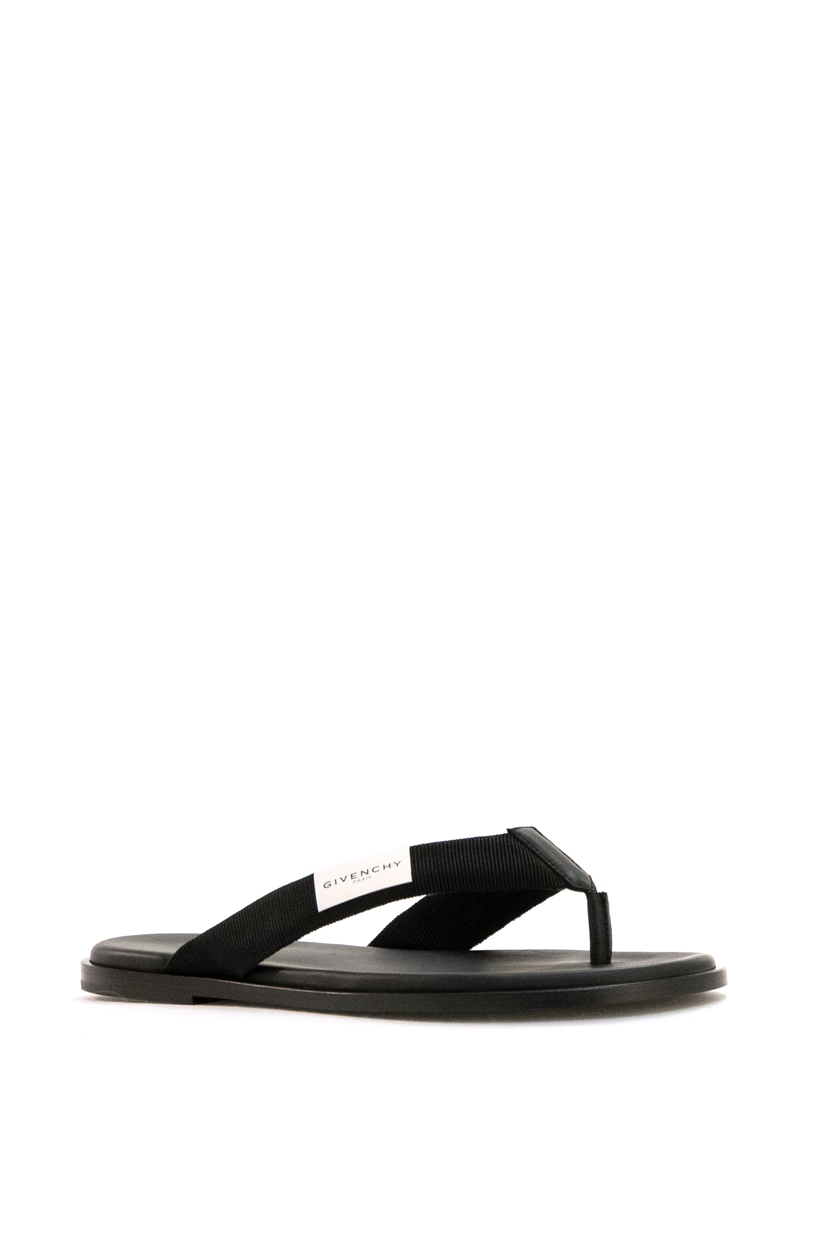 Infradito Givenchy Bay in gros-grain e pelle di colore nero<BR/> BH302TH1Y8 001 GIVENCHY 