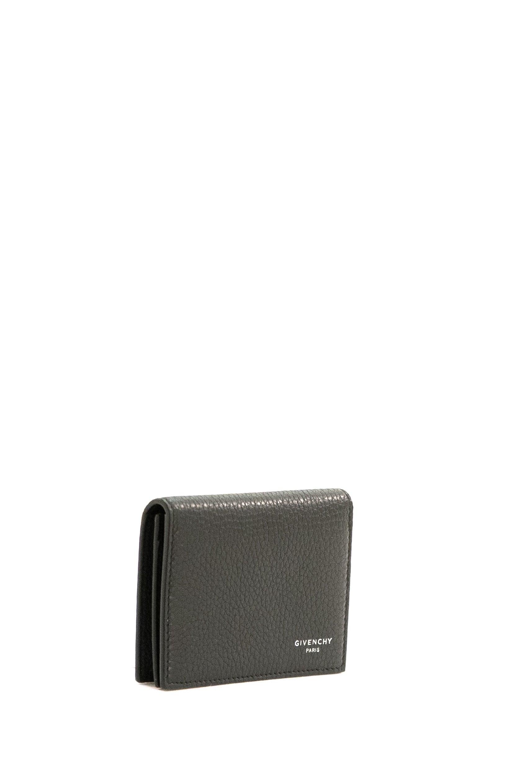 Portacarte in pelle martellata e pelle liscia di colore nero <BR/> BK60GRK213 001 GIVENCHY 