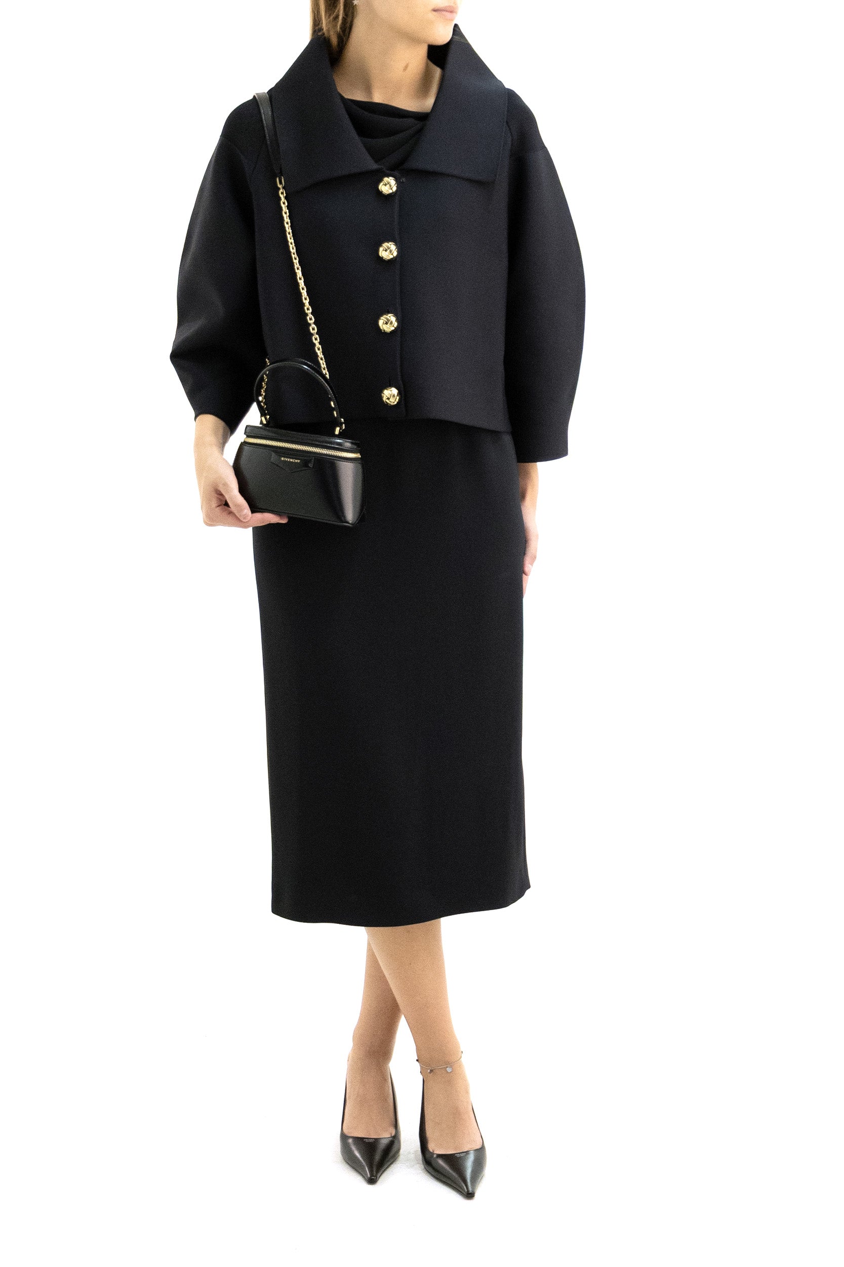 Giacca Cocoon in maglia di colore nero<BR/> BW00X14ZUK 001 GIVENCHY 