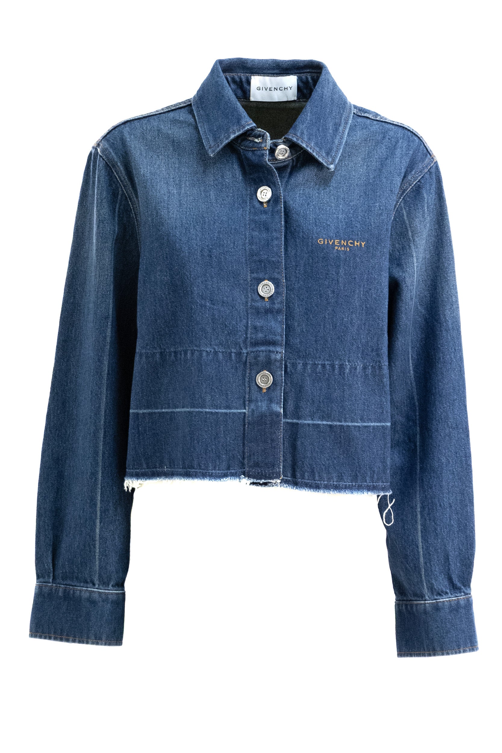 Camicia in denim di cotone di colore blu<BR/> BW61N3517B 420 GIVENCHY 