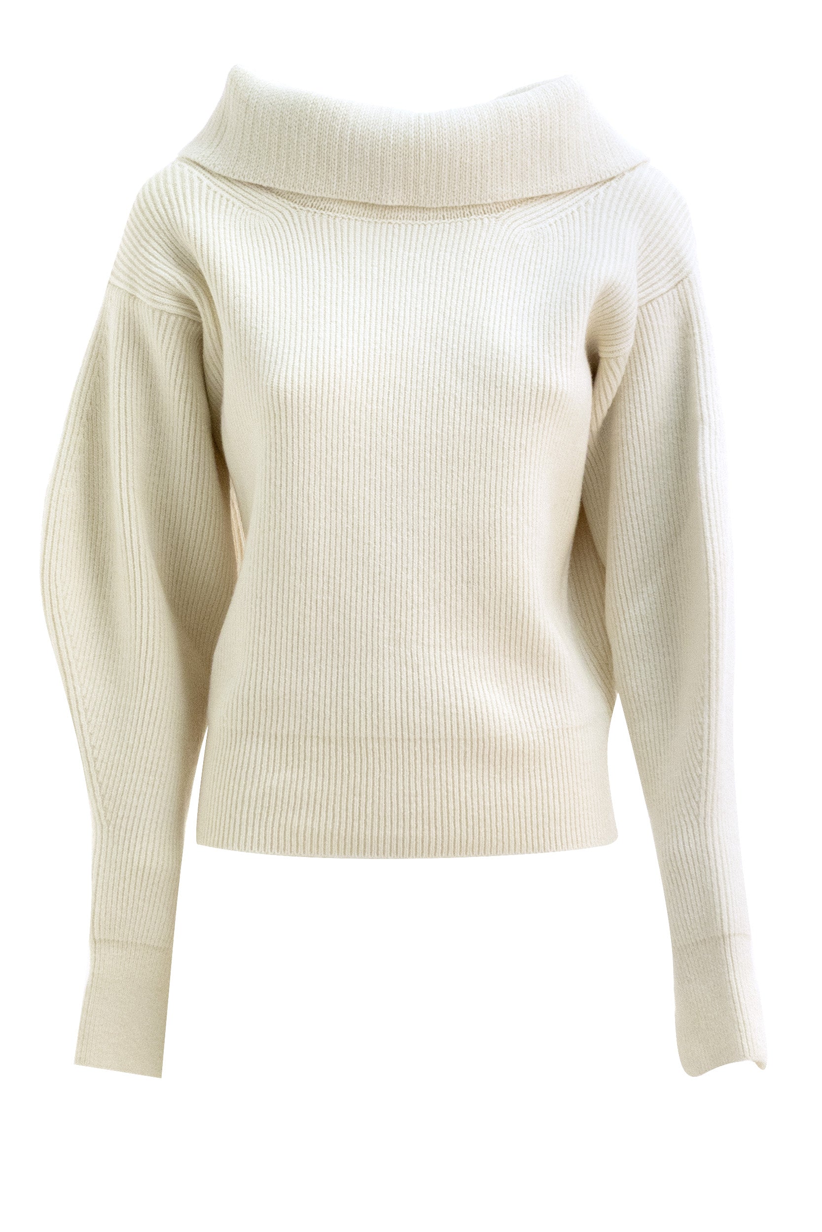 Pullover in lana e cashmere a coste color avorio<BR/> BW90WS4ZVC 105 GIVENCHY 