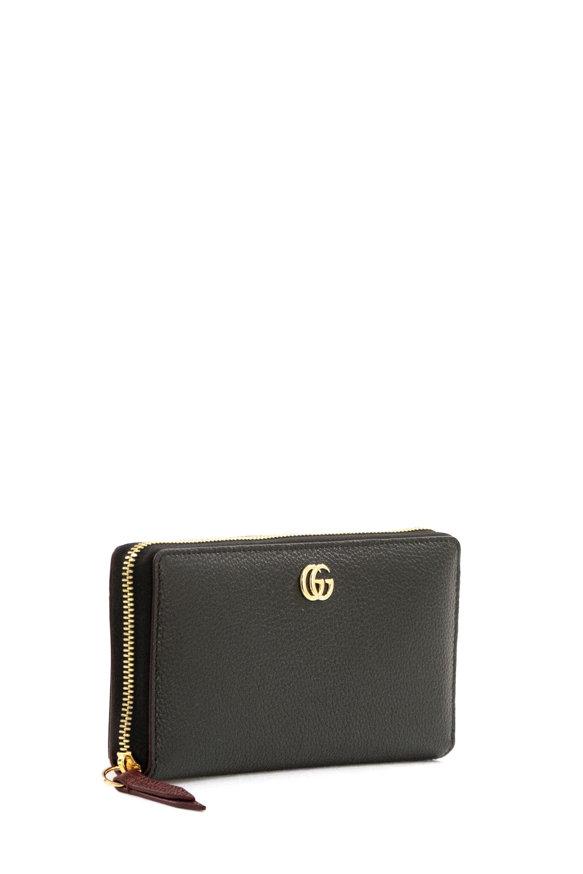 GUCCI Portafoglio GG Marmont in pelle di colore nero, vista 2