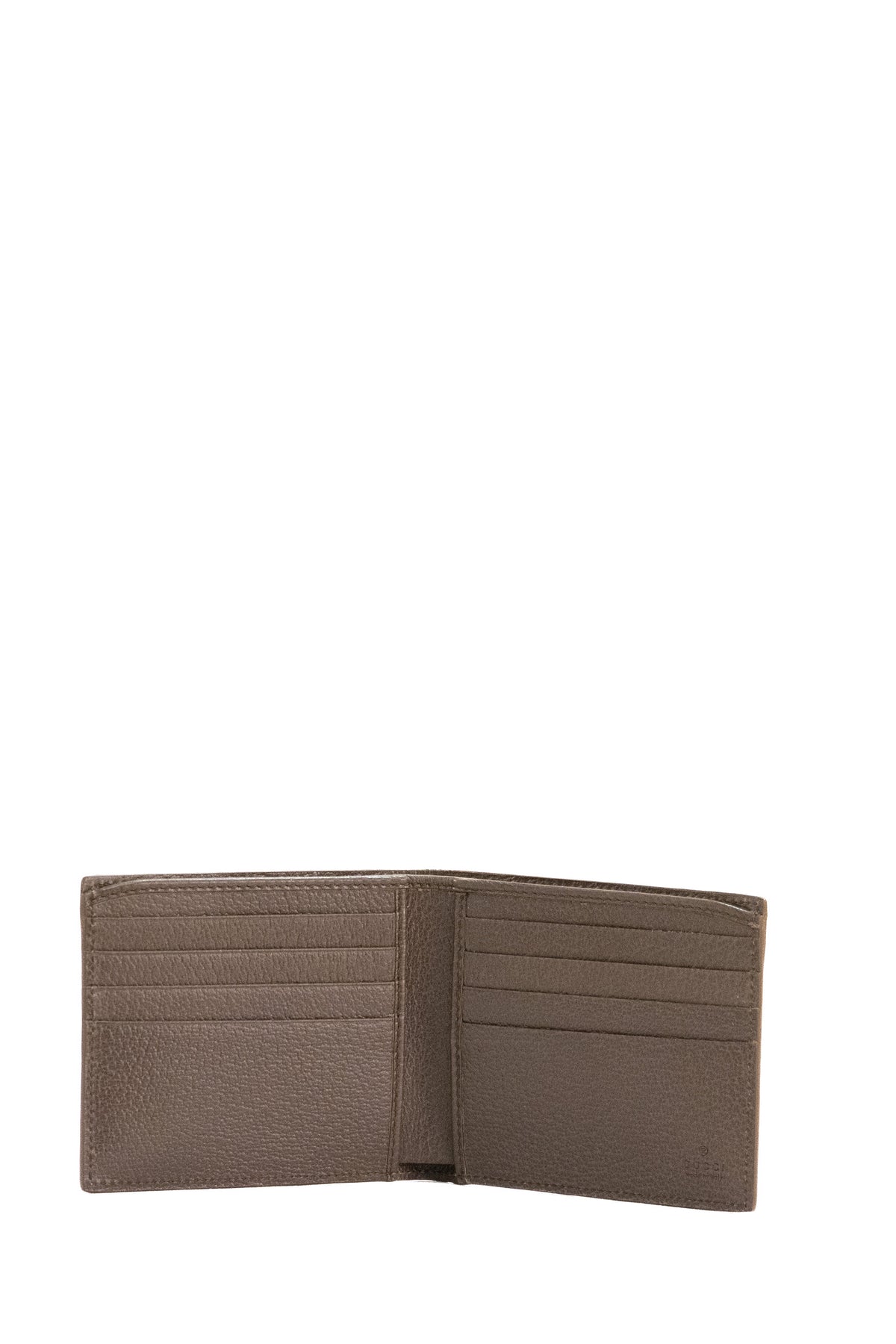 GUCCI Portafoglio in tessuto GG Supreme color beige e ebano, Marrone, view 2