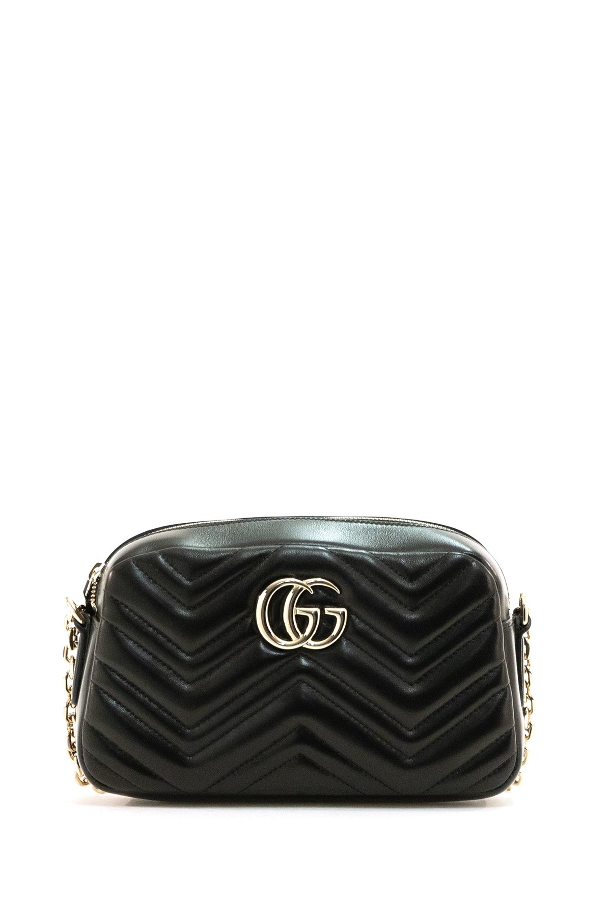 GUCCI Camera bag GG Marmont in pelle di colore nero