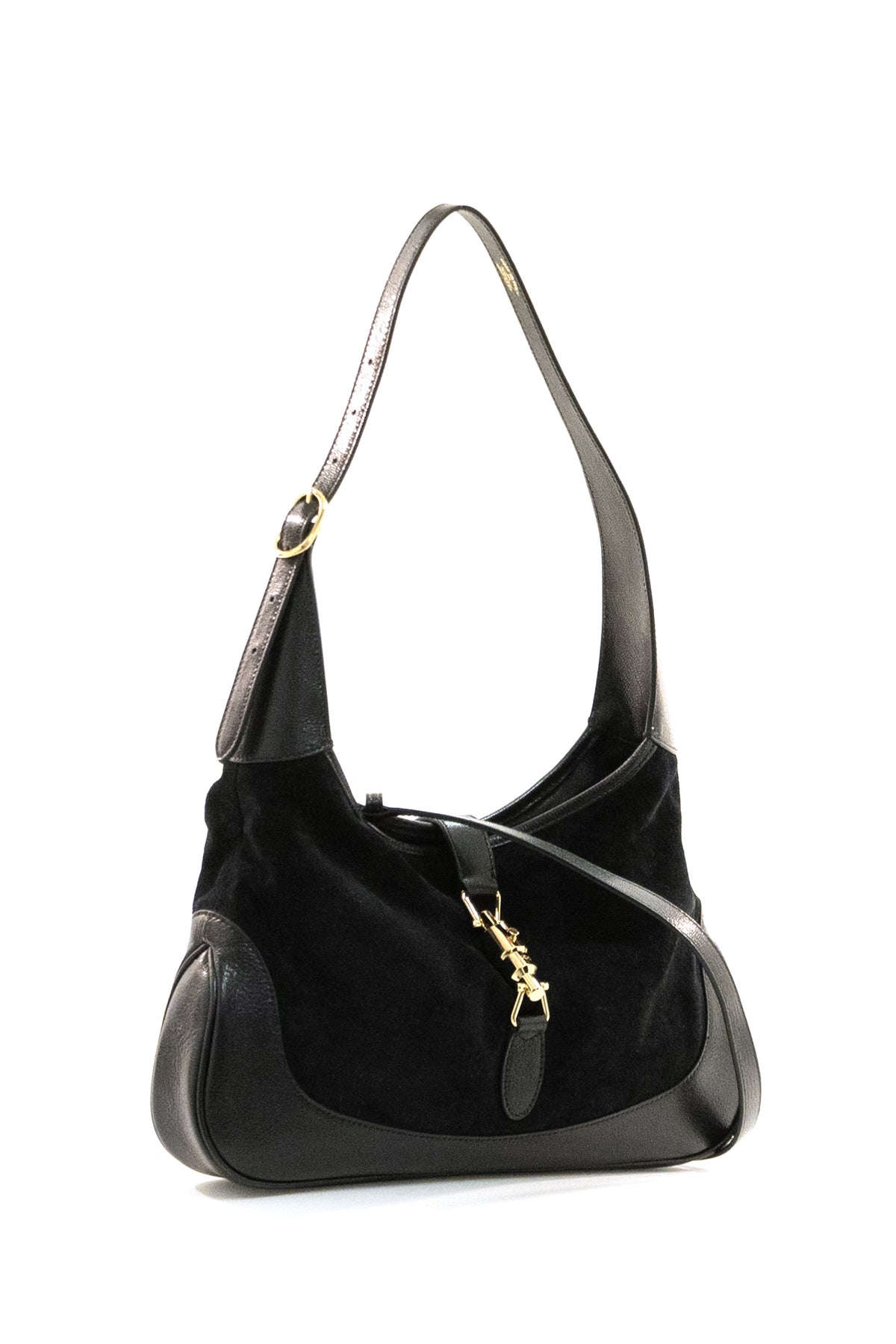 GUCCI Borsa Gucci Jackie 1961 in pelle e suede di colore nero, vista 2