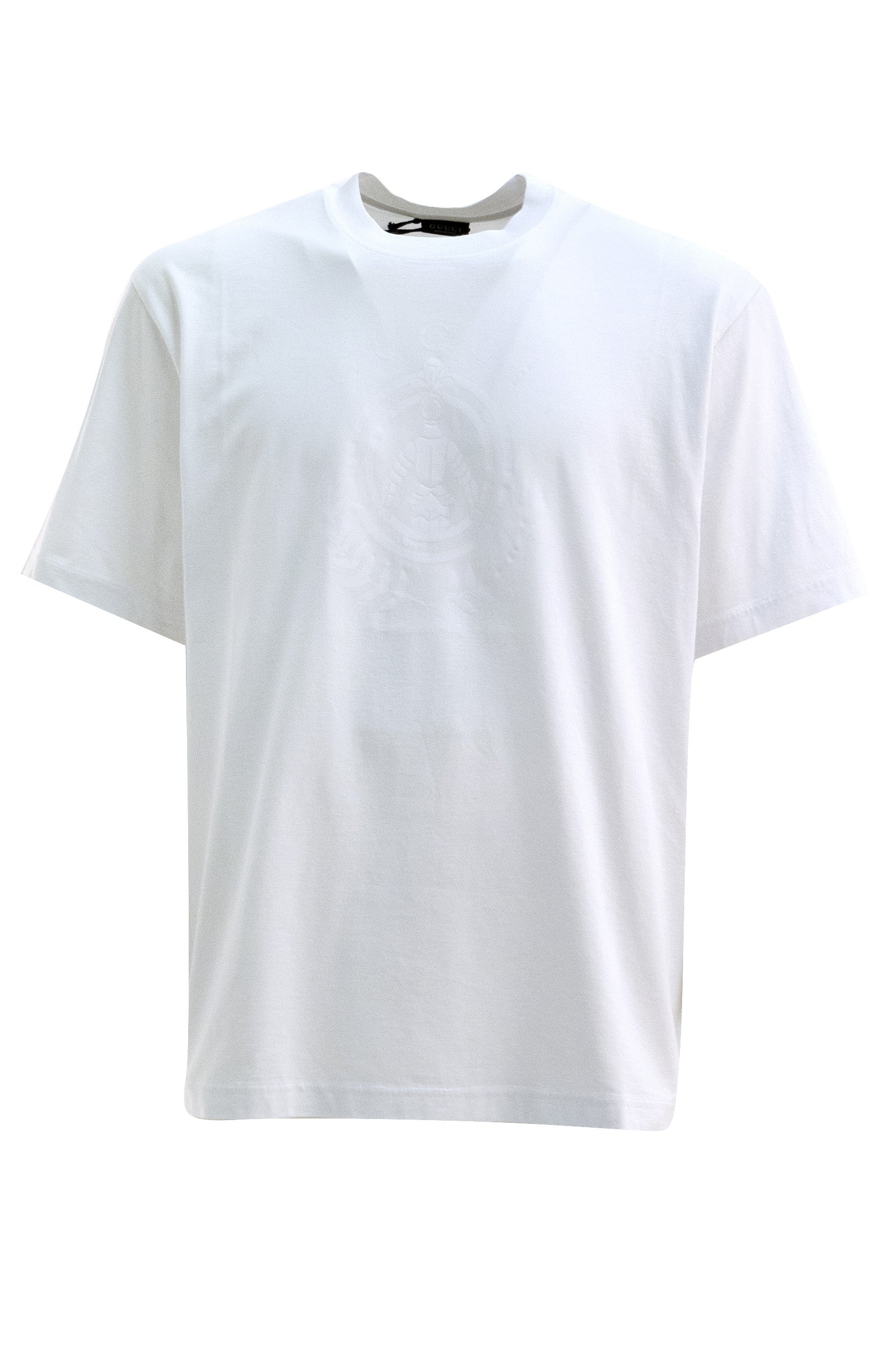 T-shirt in cotone di colore bianco<BR/> 864626 XJH2O 9066 GUCCI 
