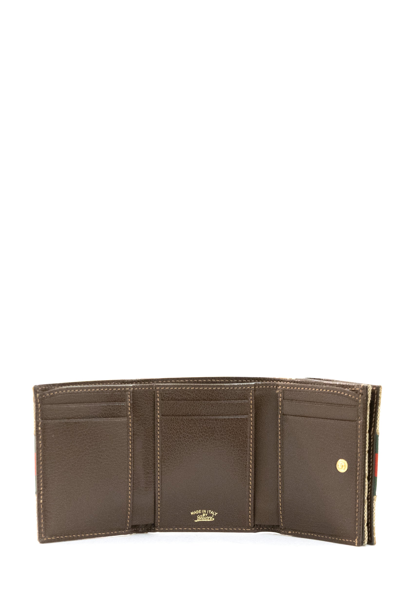 Portafoglio tri-fold Web Horsebit in tessuto GG  beige e marrone <BR/> 867131 FAFV9 9653 GUCCI 