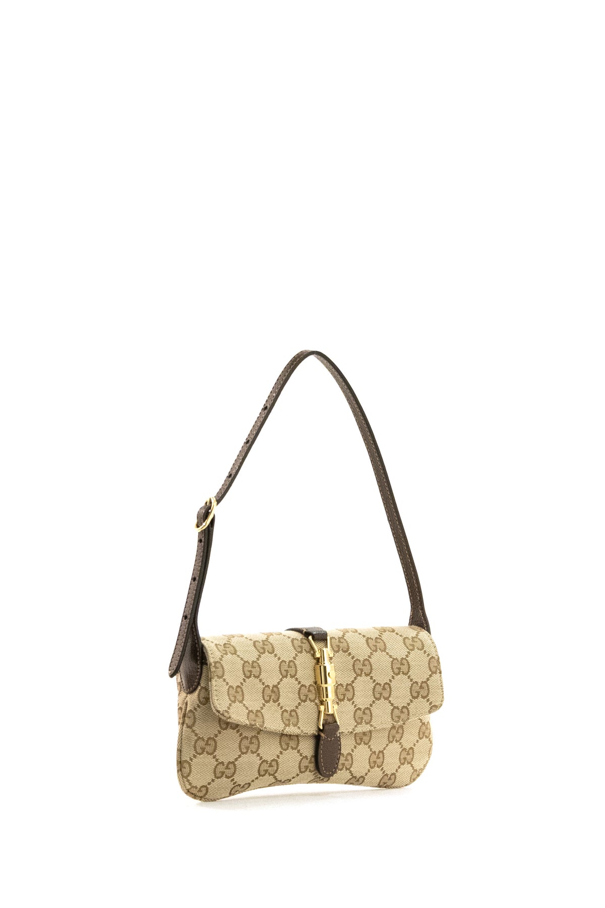 GUCCI Borsa a spalla Jackie piccola in tessuto GG di colore beige, Beige/marrone, vista 2