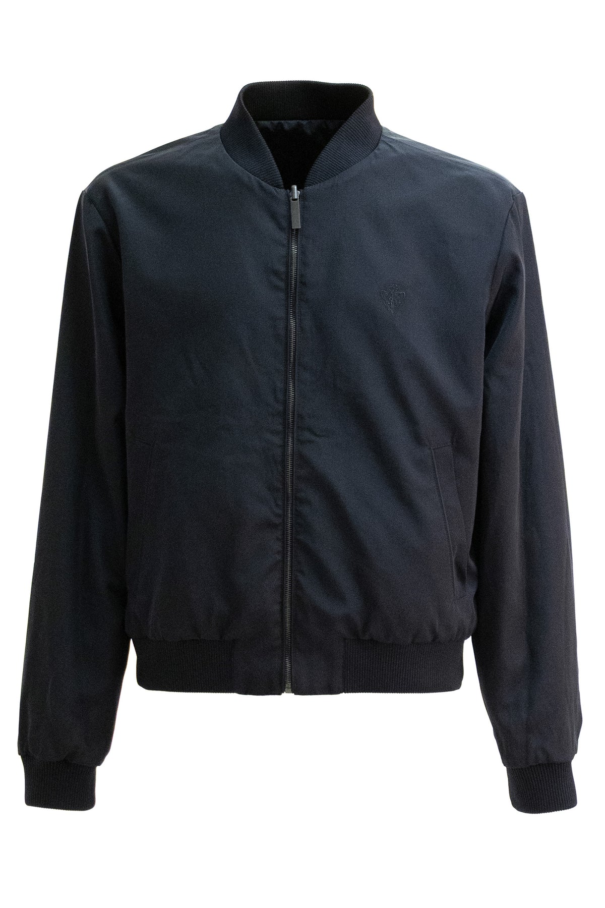 GUCCI Bomber reversibile in faille di seta GG di colore nero
