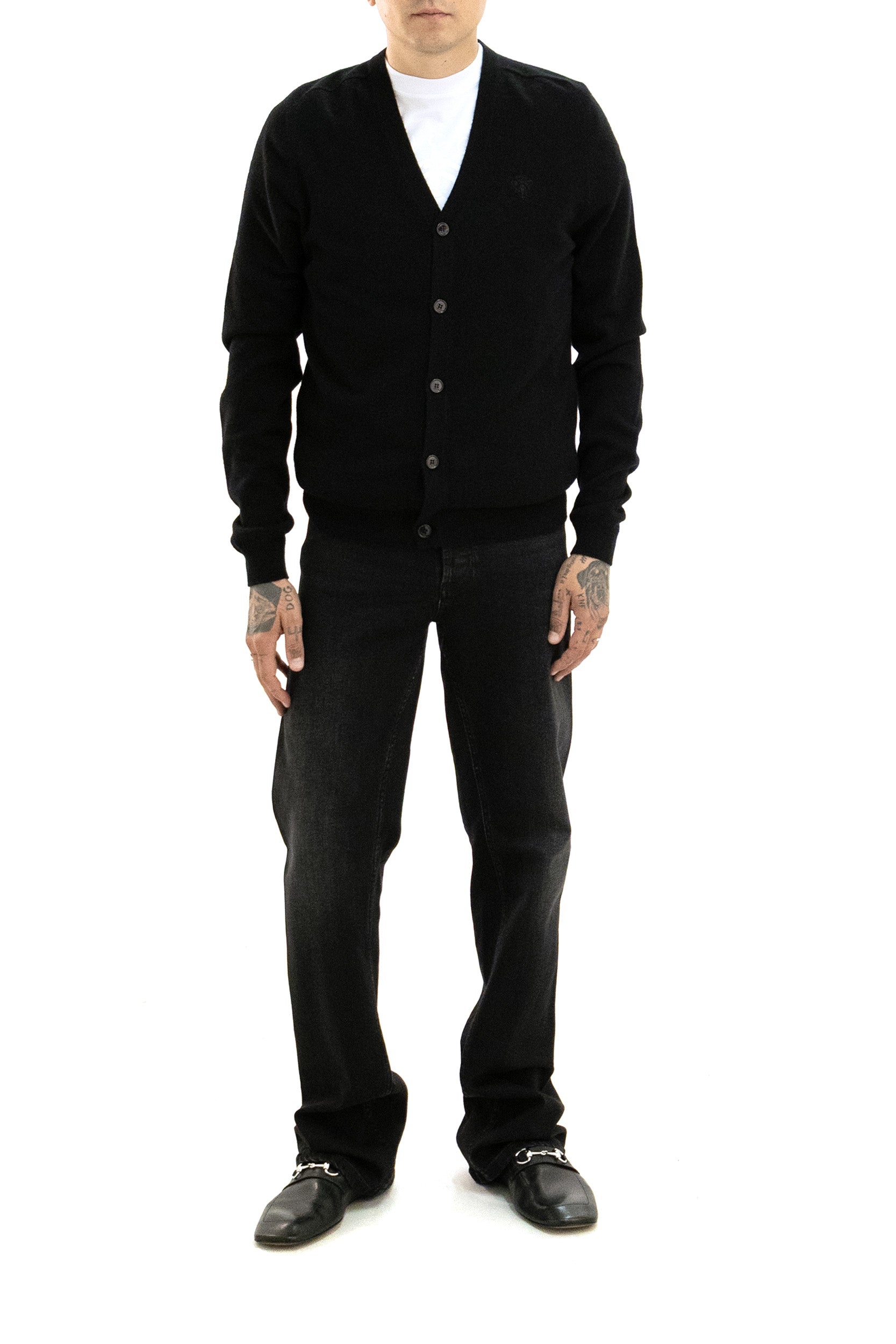 Jeans in denim di cotone stretch di colore nero <BR/> 872049 XDDGJ 1000 GUCCI 