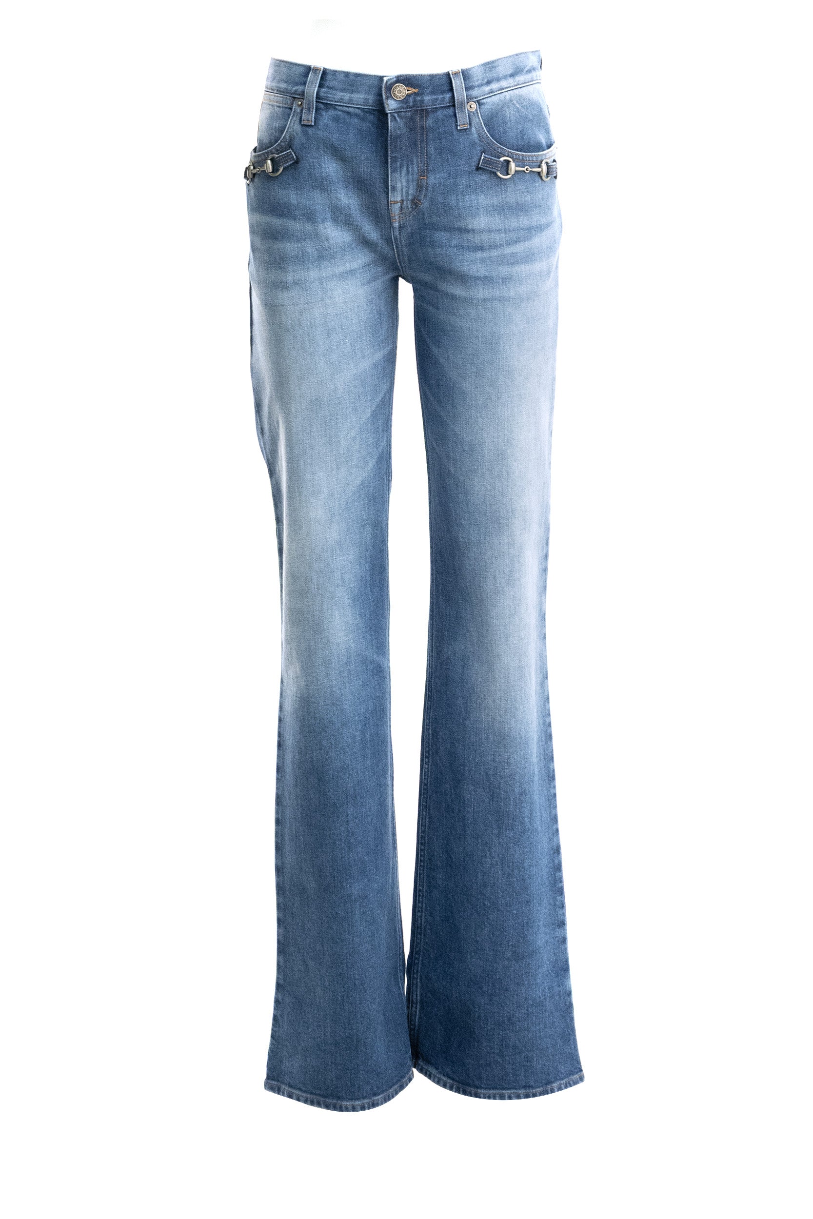 Jeans in cotone stretch di colore blu<BR/> 872605 XDDHB 4011 GUCCI 