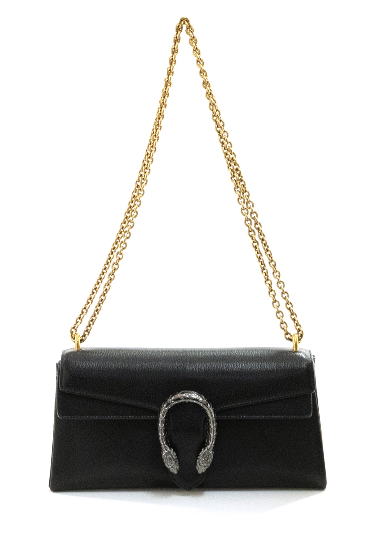 GUCCI Borsa a spalla Dionysus in pelle di colore nero, vista 3