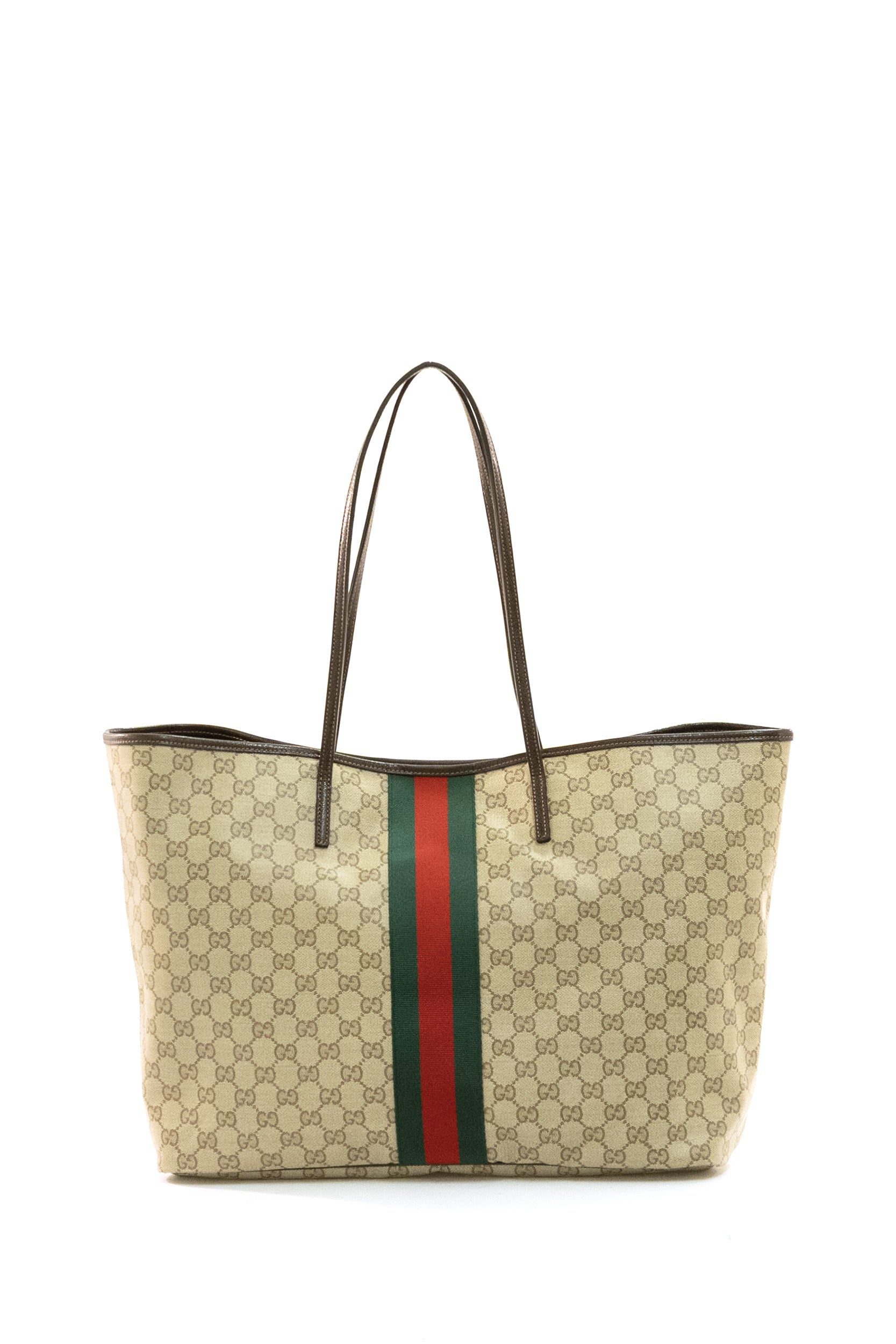 Borsa shopping Tribeca grande in tessuto GG spalmato sabbia e marrone<BR/> 874745 FAF79 8547 GUCCI 