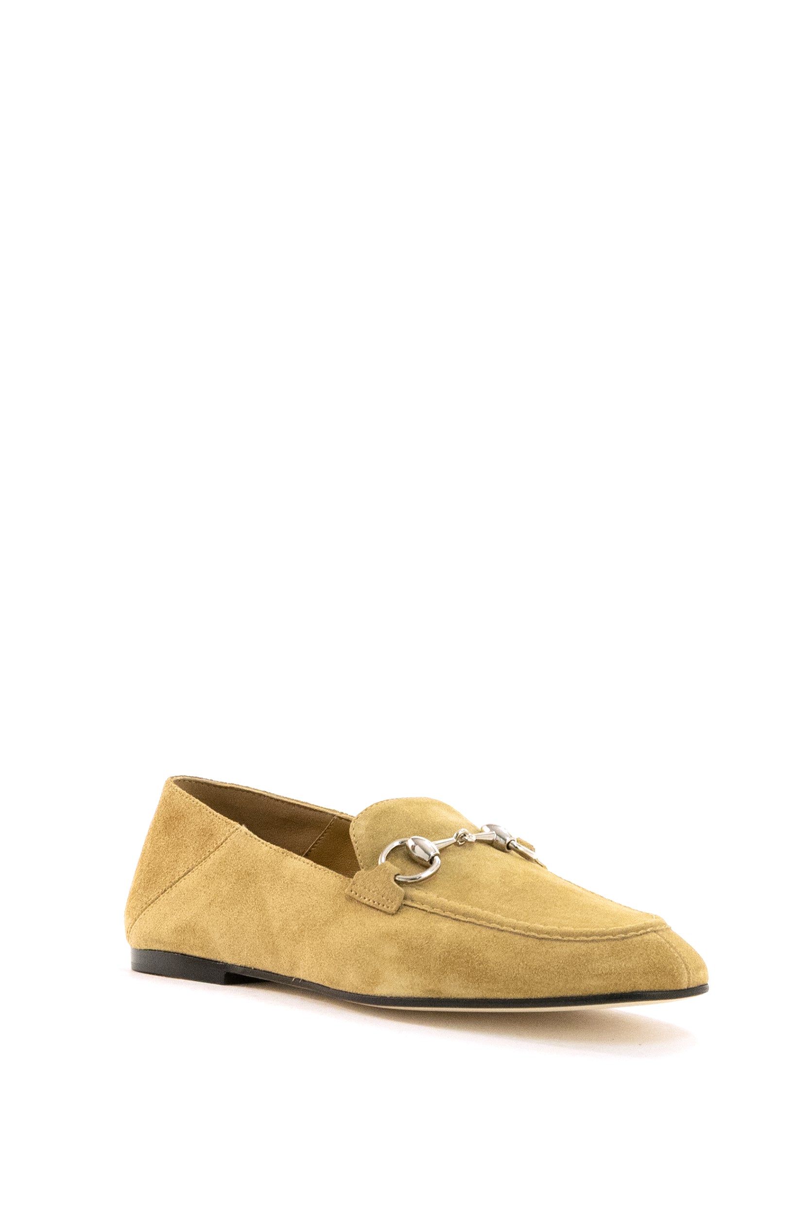 Mocassini con Morsetto in suede di colore beige<BR/> 875158 AADUN 9536 GUCCI 
