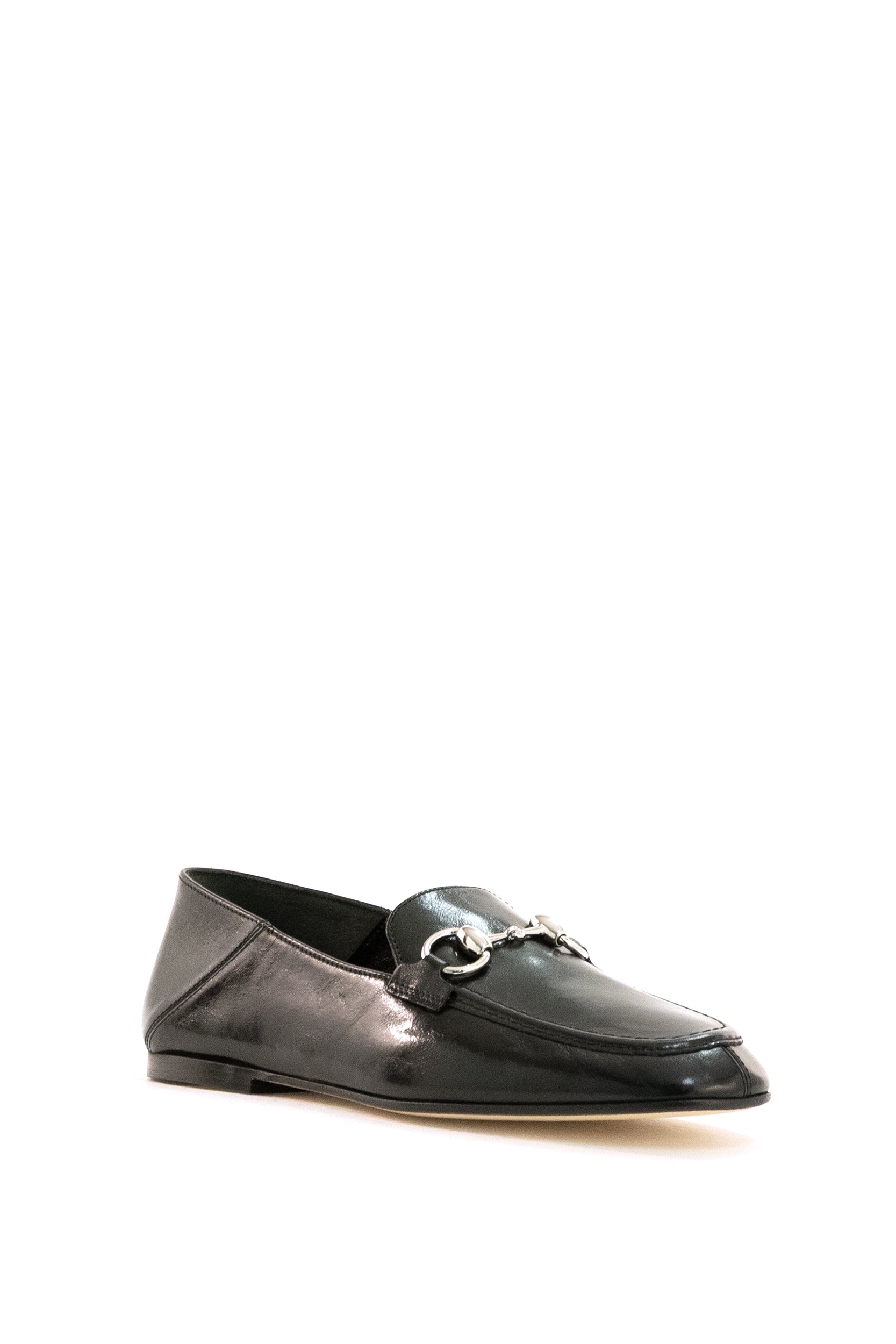 Mocassini con Morsetto in pelle di colore nero<BR/> 875158 AAFQB 1000 GUCCI 