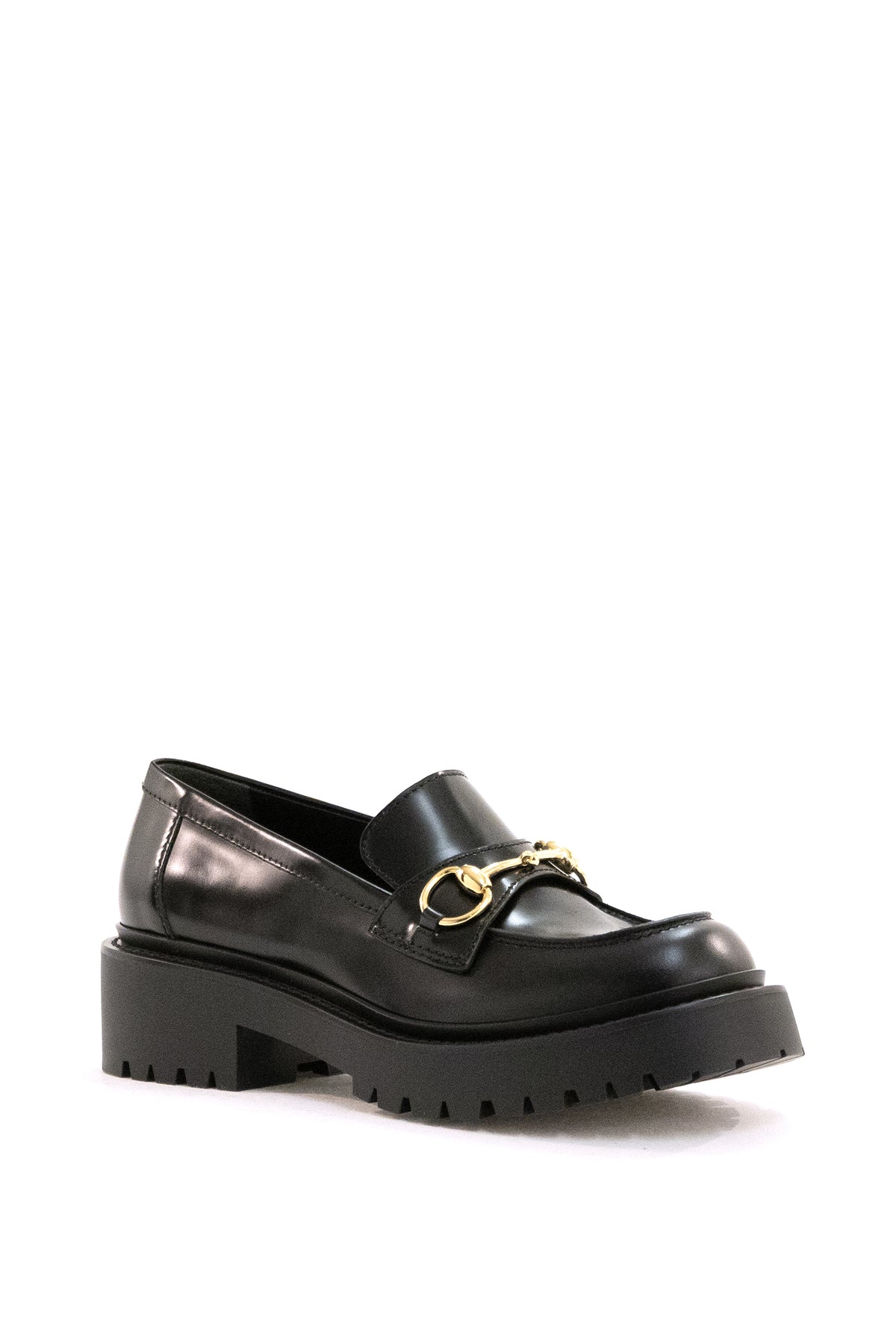 GUCCI Black leather loafers, view 2