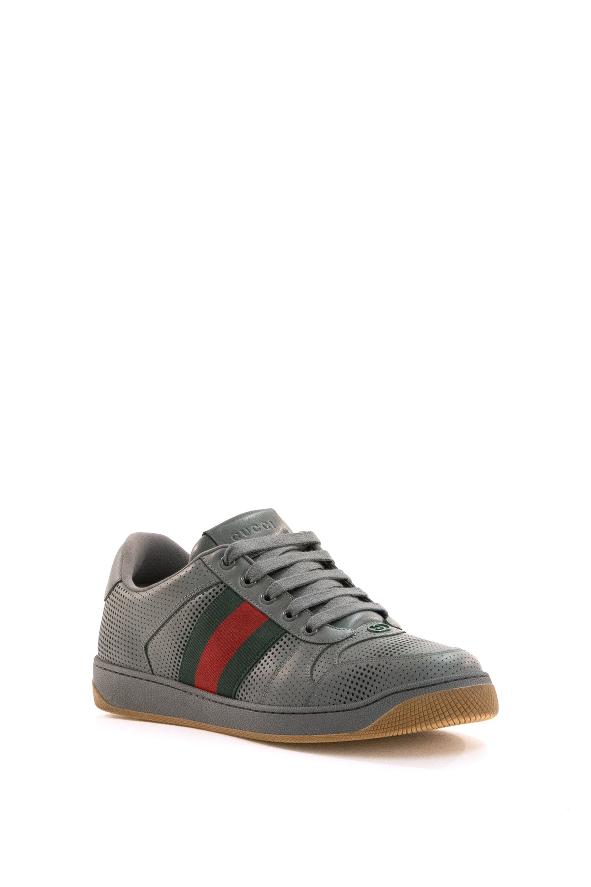 GUCCI Sneakers Screener in pelle di colore grigio, vista 2