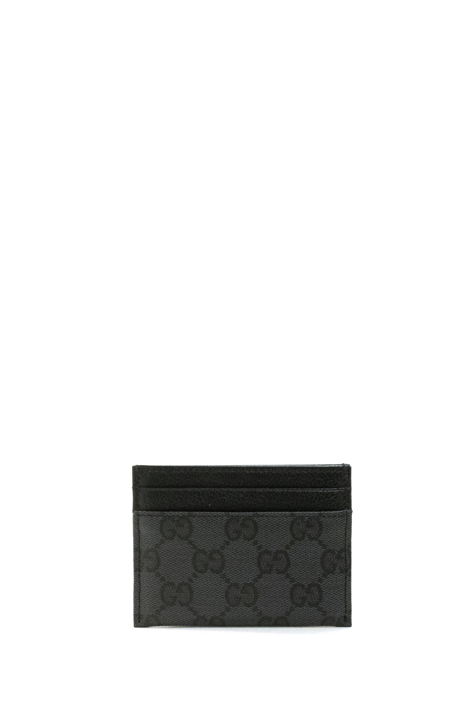 Portacarte Gucci Essence Classic in tessuto GG spalmato nero<BR/> A002F2 FAF8A 1000 GUCCI 