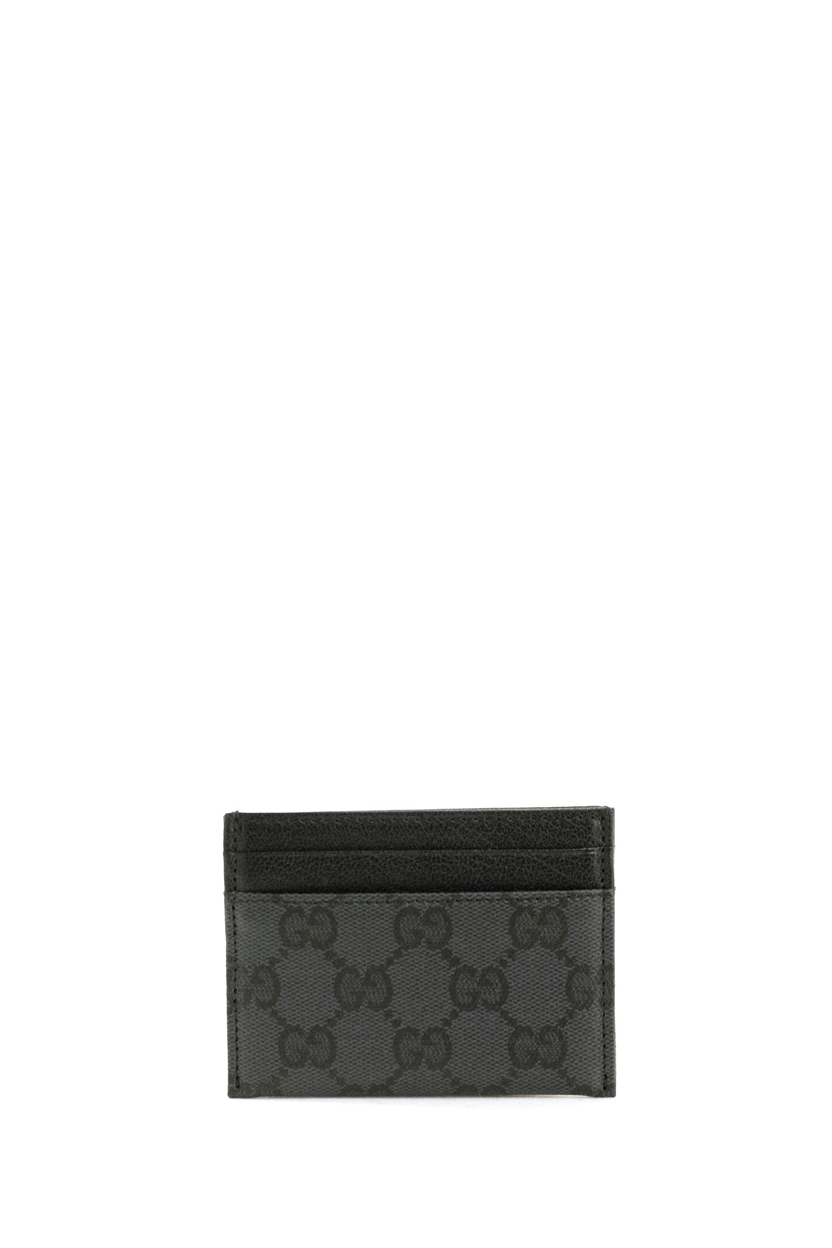 Portacarte Gucci Essence Classic in tessuto GG spalmato nero<BR/> A002F2 FAF8A 1000 GUCCI 