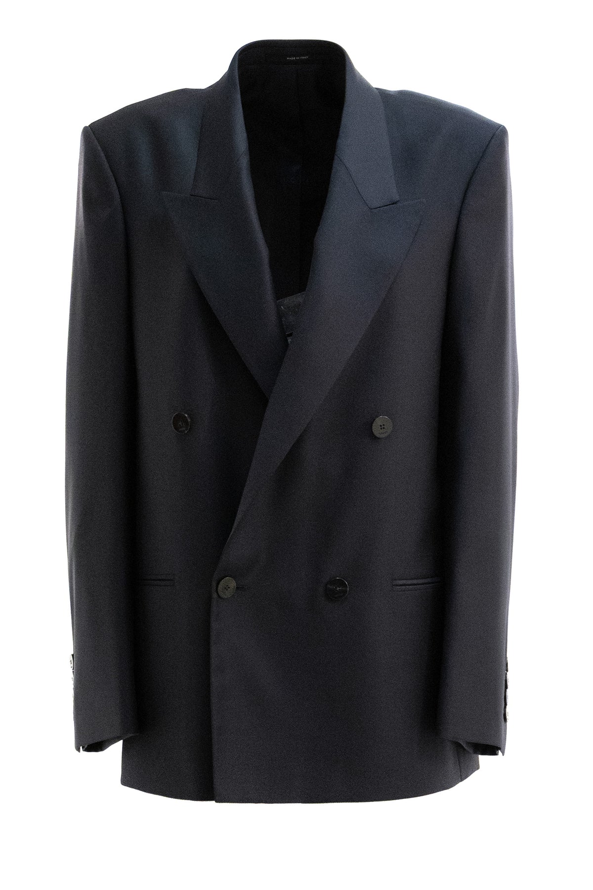 GUCCI Giacca doppiopetto in lana di colore blu scuro