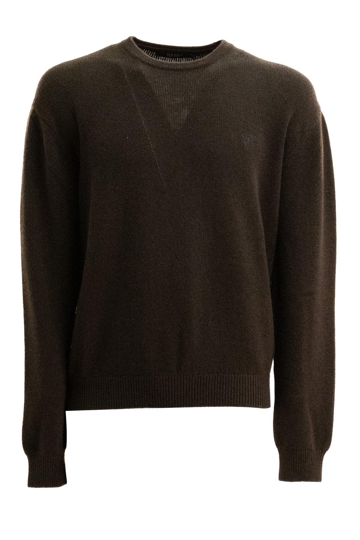 GUCCI Pullover in maglia di cashmere di colore marrone