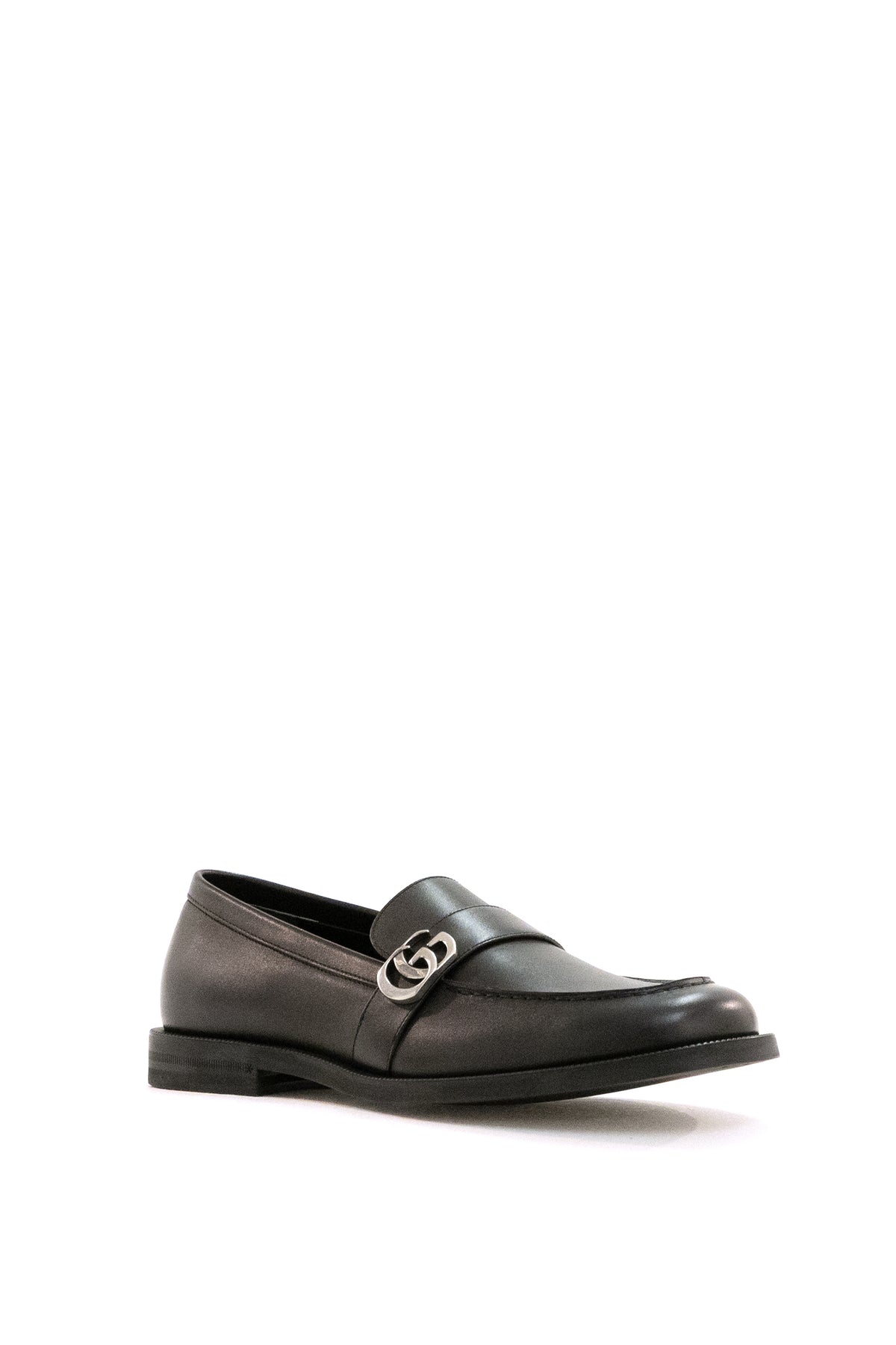 GUCCI Mocassini in pelle spazzolata di colore nero, vista 2