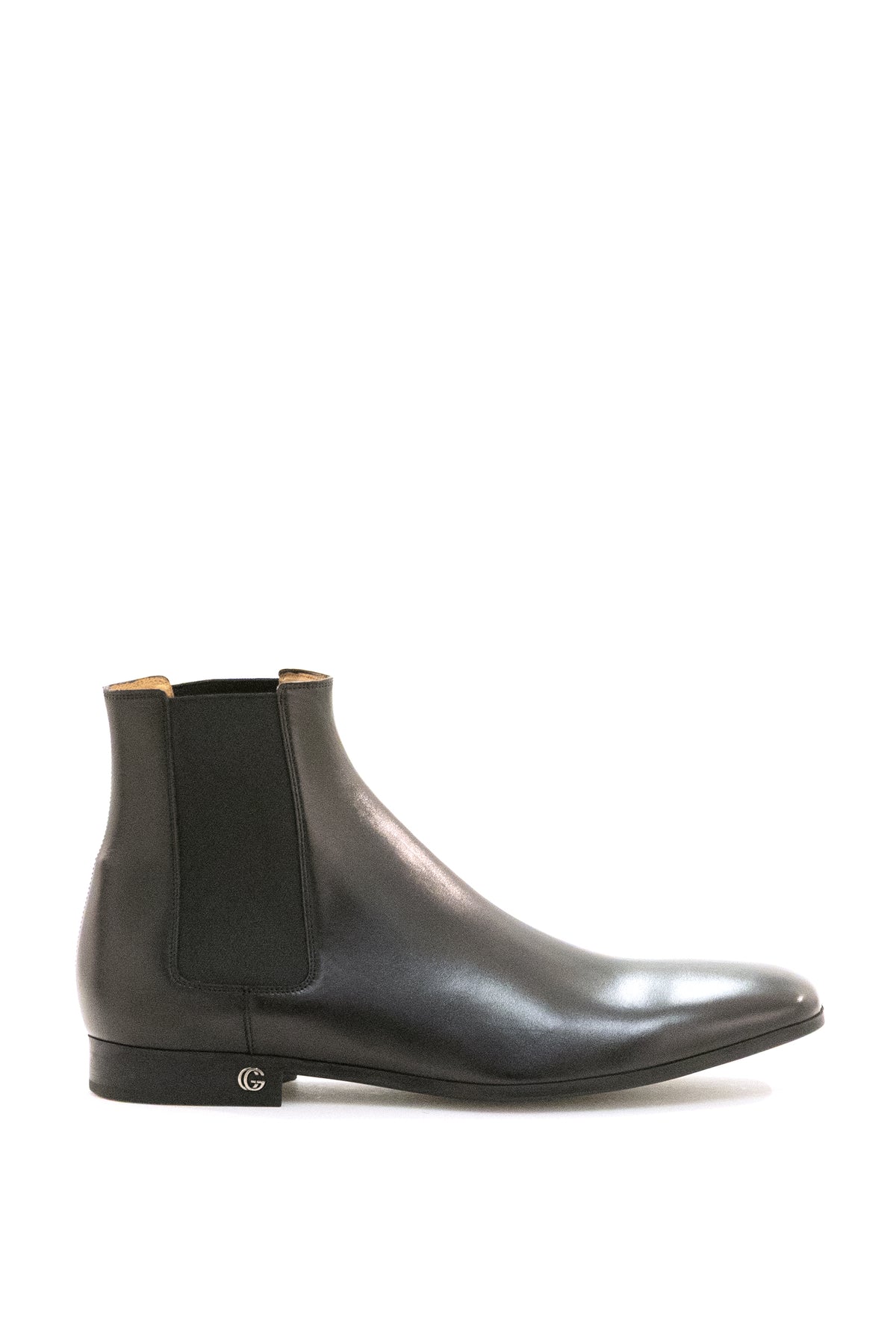GUCCI Stivaletti in pelle di colore nero