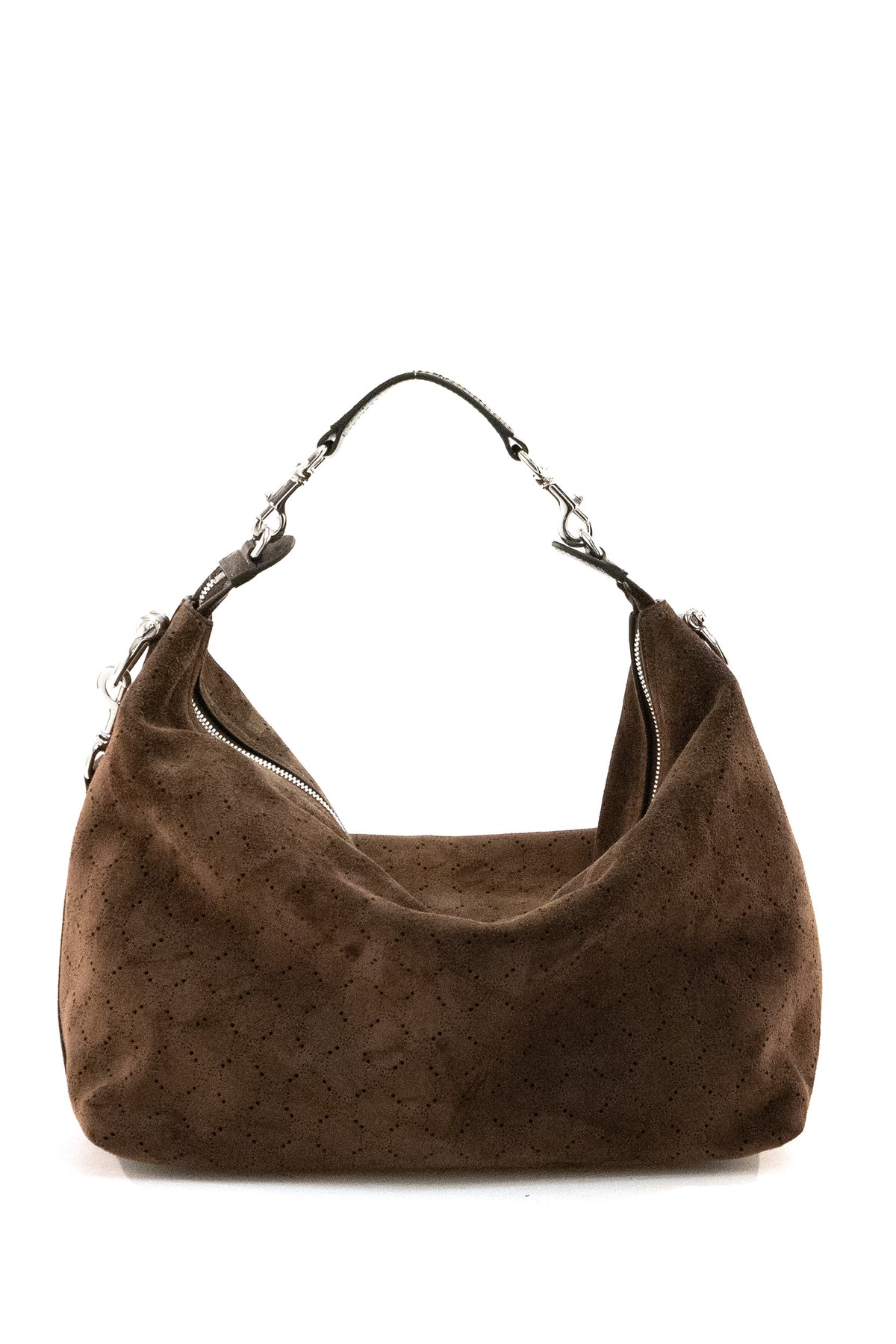 GUCCI Borsa a tracolla Brera misura media in suede marrone