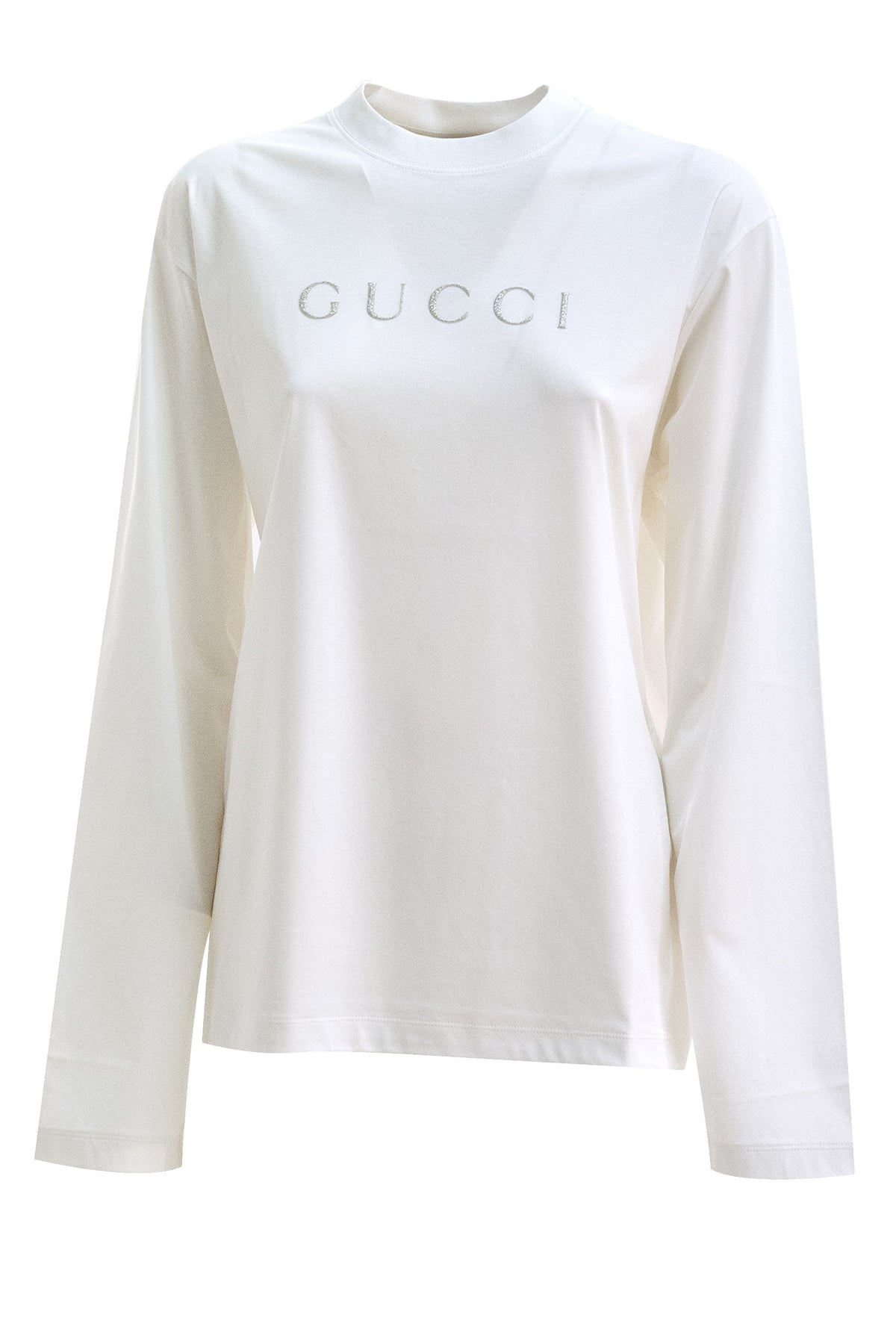 GUCCI T-shirt in jersey di cotone di colore bianco