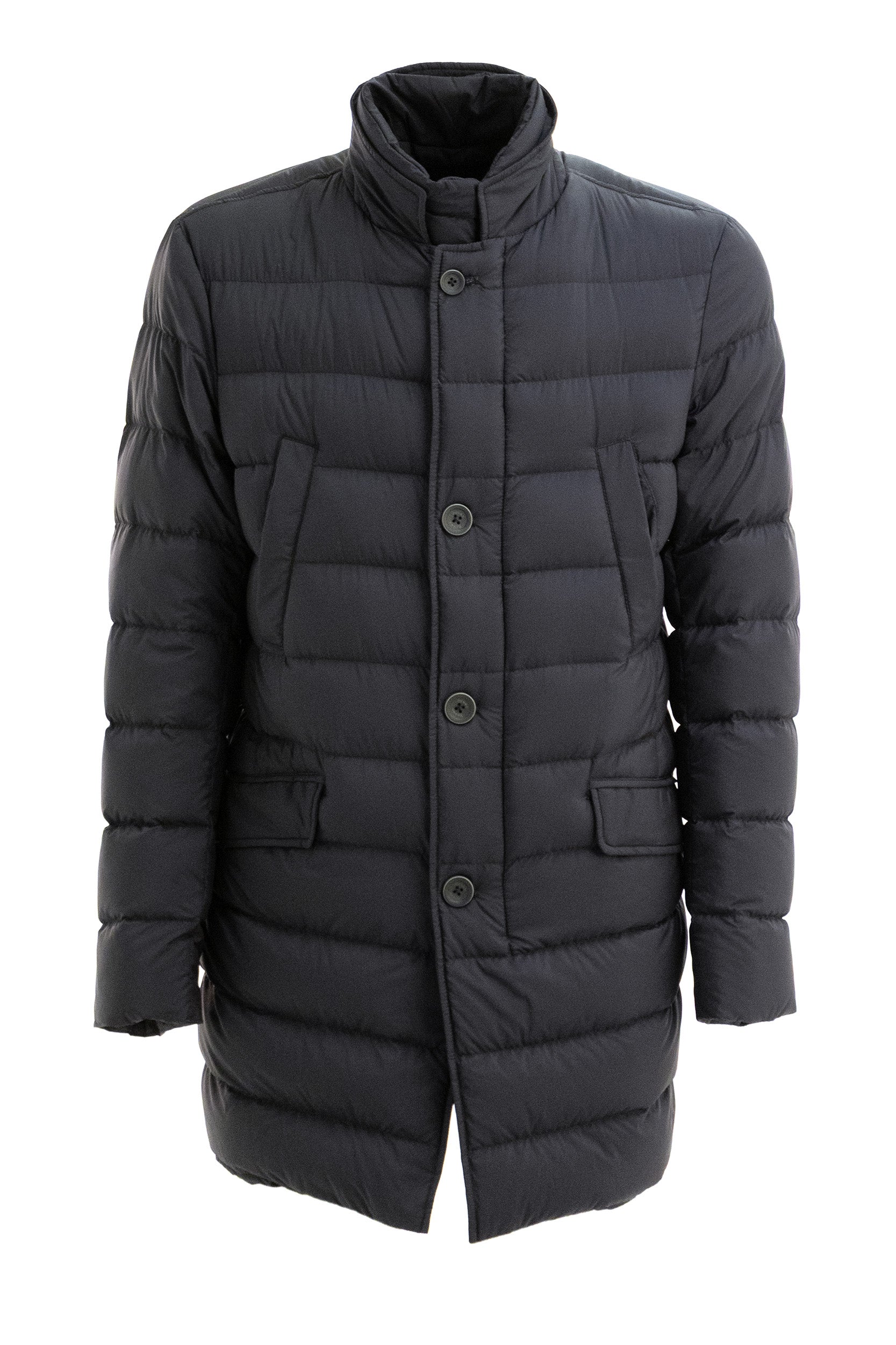 Cappotto in nylon di colore nero <BR/> PI007ULE 12456Z 9300 HERNO 