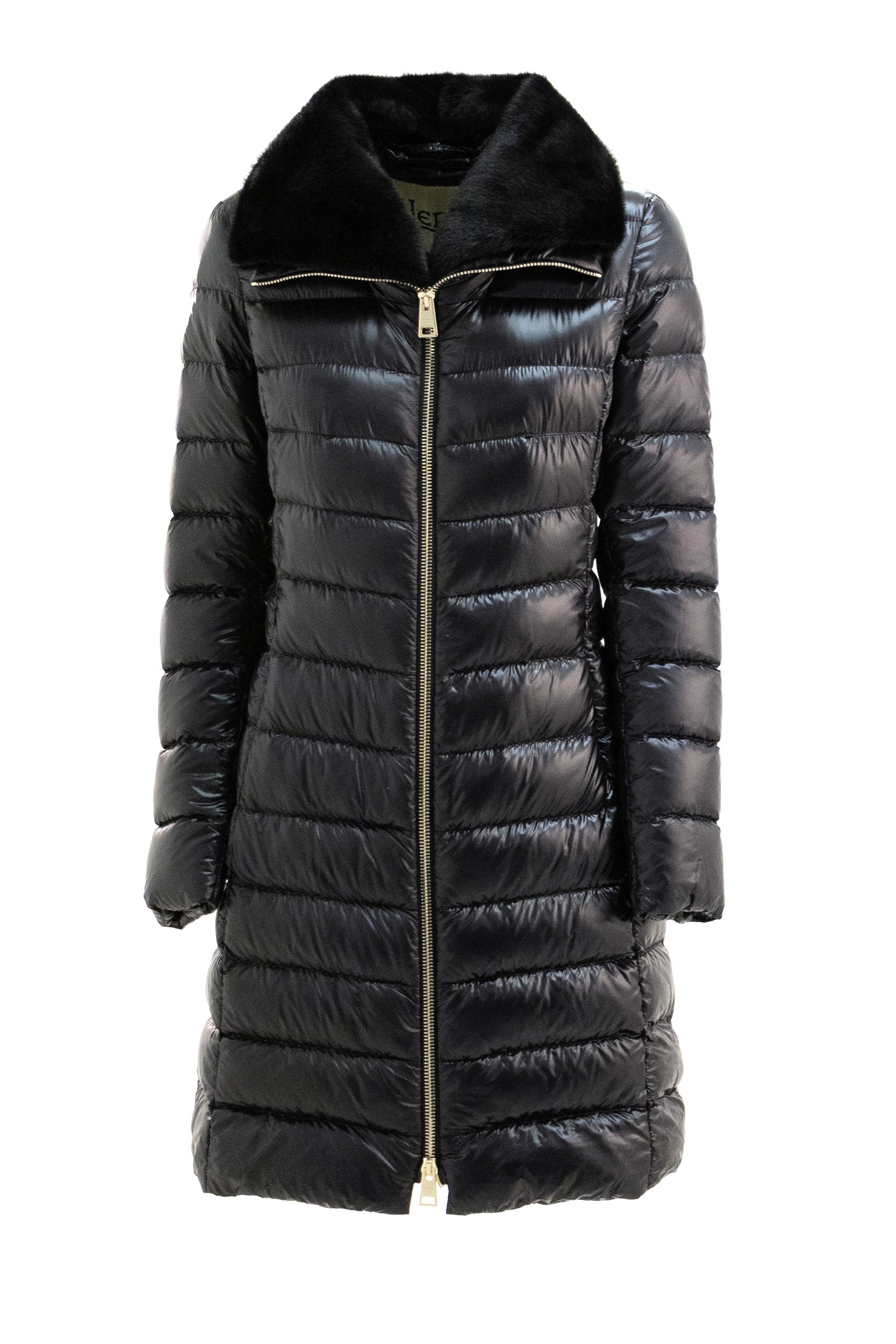 Piumino in nylon di colore nero <BR/> PI0650DIC M05 12017Z 9300 HERNO 