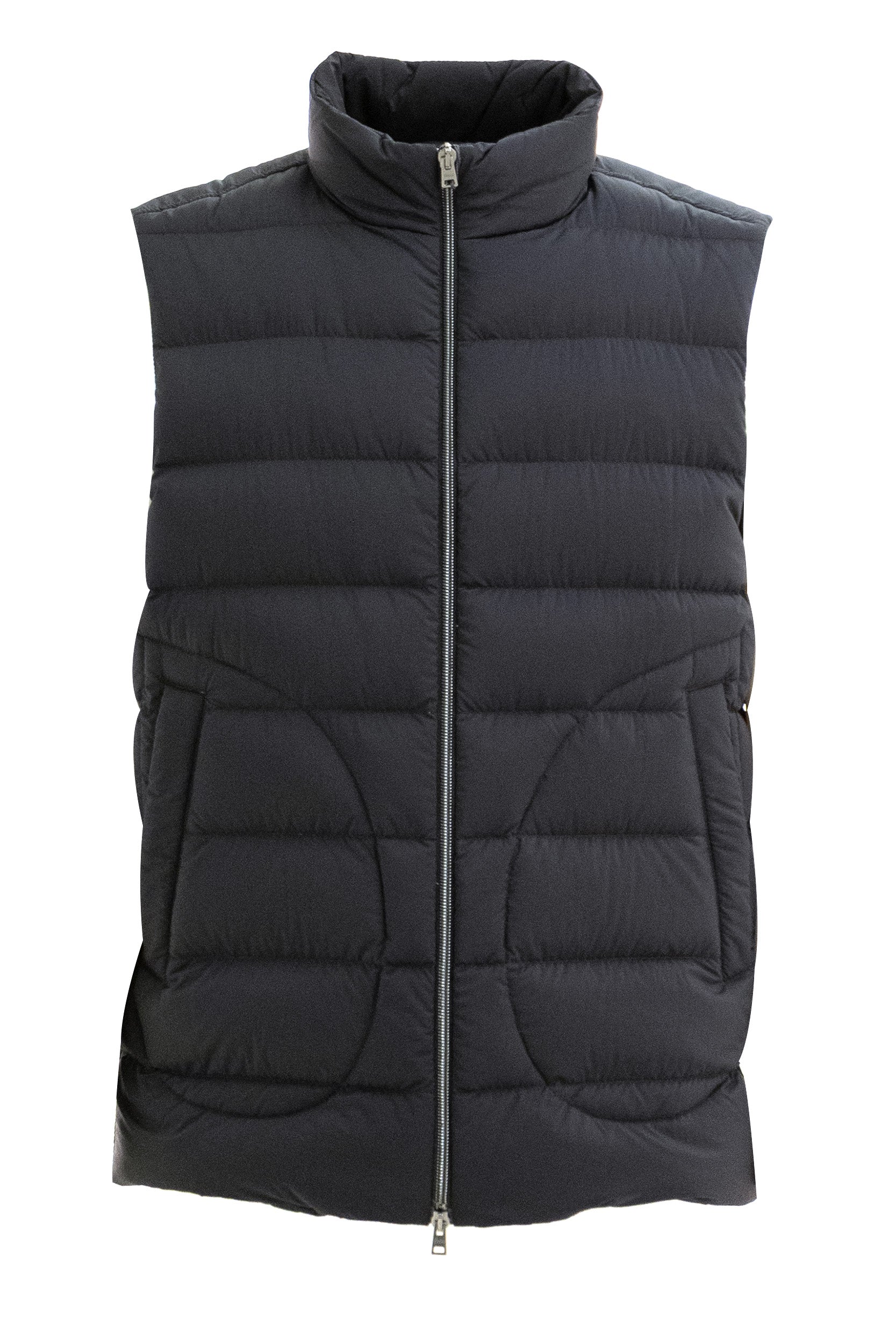 Gilet in nylon di colore nero <BR/> PI0018ULE 12456Z 9300 HERNO 