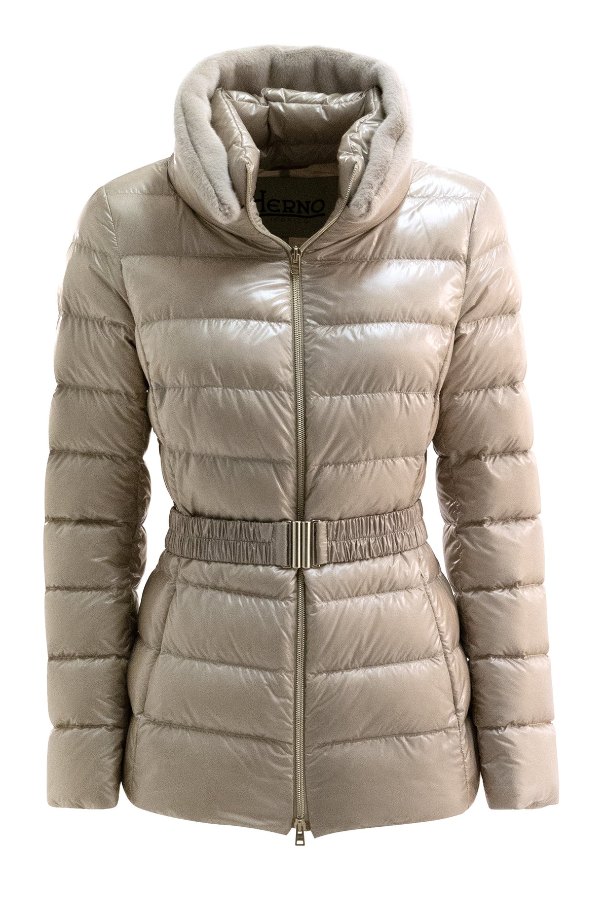 HERNO Piumino in nylon di colore beige