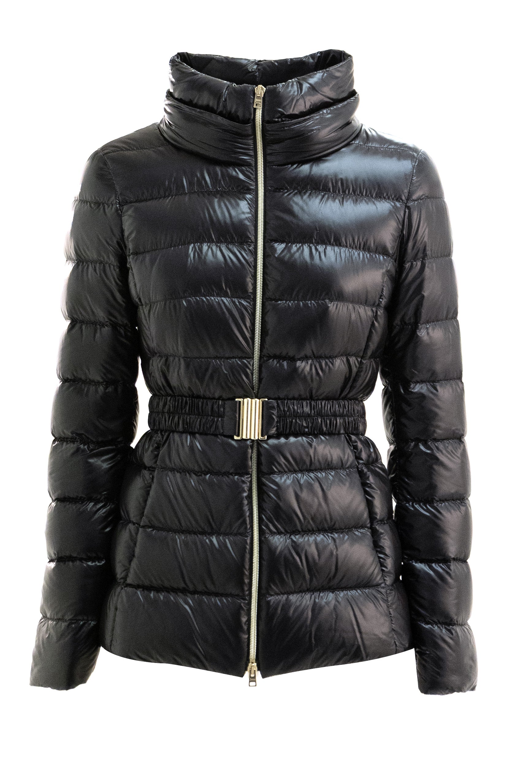 Piumino in nylon di colore nero <BR/> PI0485DIC M05 12017Z 9300 HERNO 
