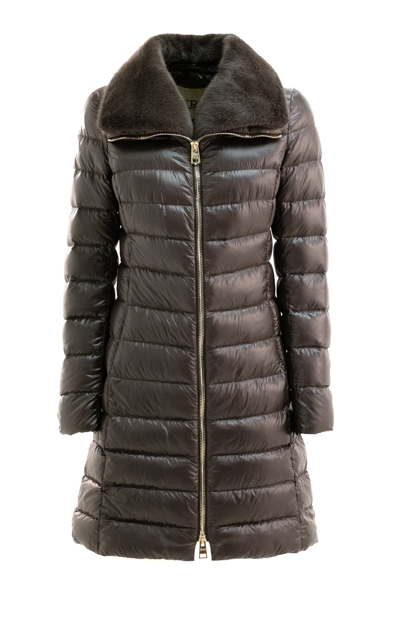 Piumino in nylon di colore marrone <BR/> PI0650DIC M05 12017Z 8800 HERNO 