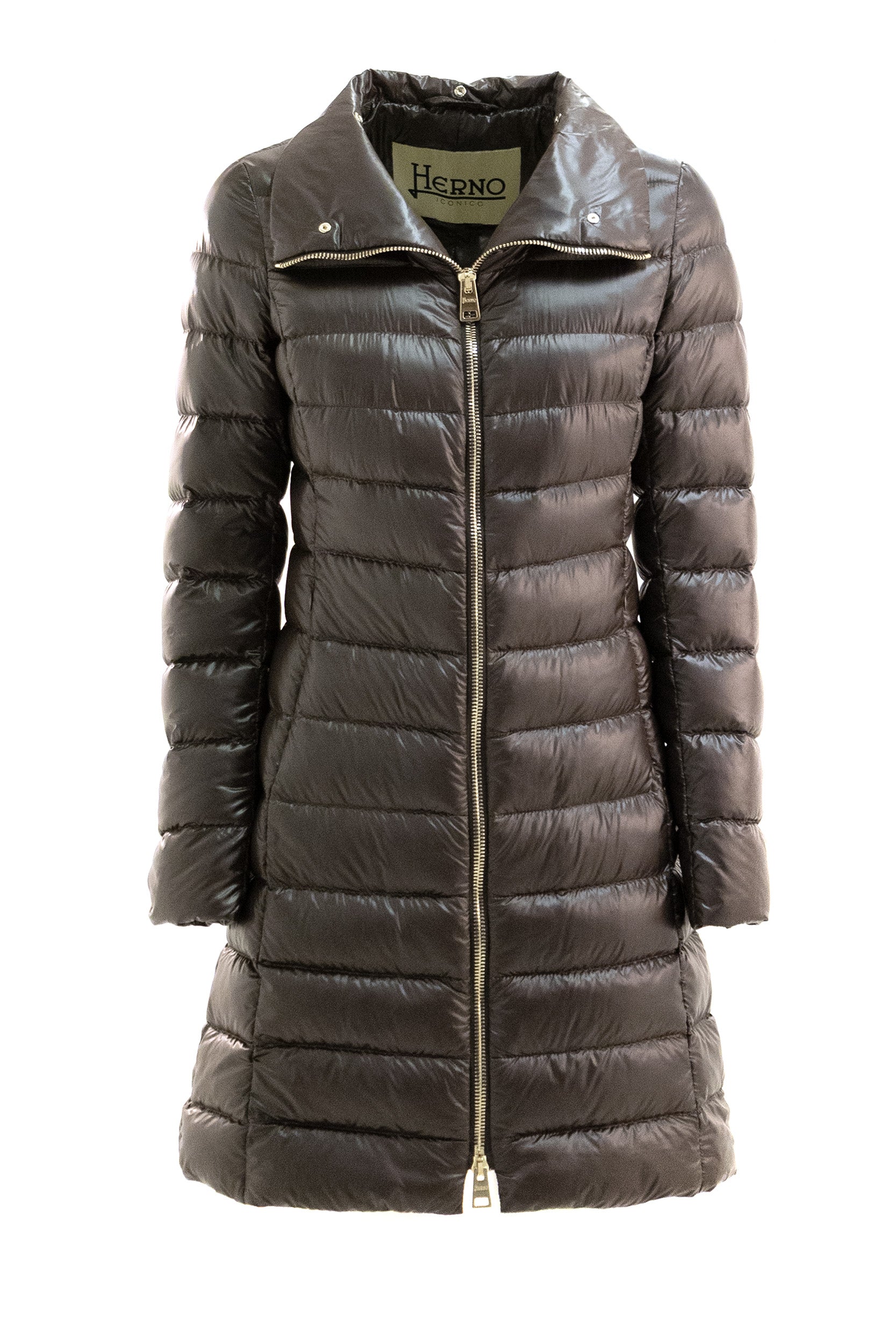 Piumino in nylon di colore marrone <BR/> PI0650DIC M05 12017Z 8800 HERNO 