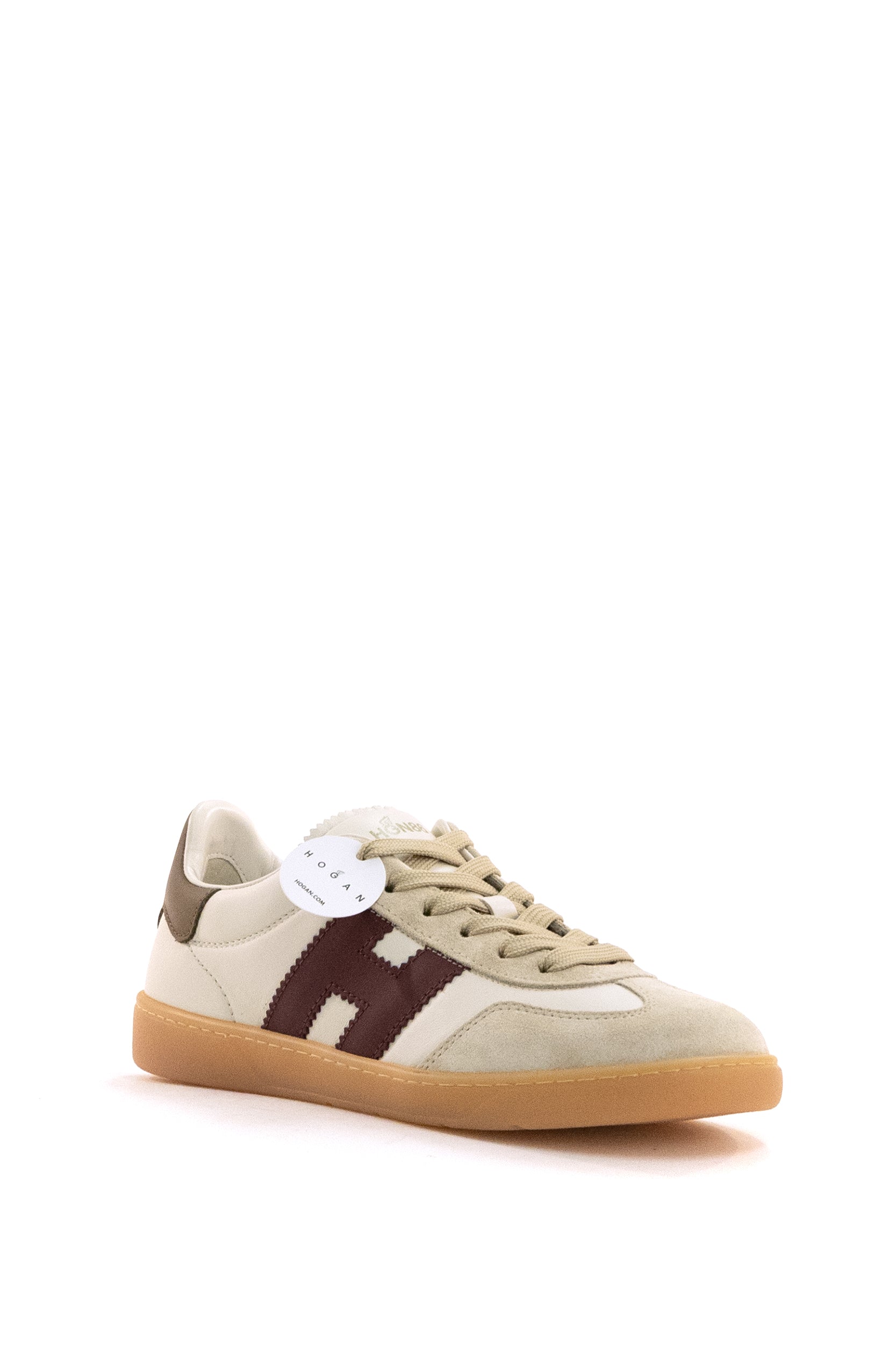 Sneakers Hogan Cool in pelle e suede di colore bianco <BR/> HXW6470FB60UHC 964Q HOGAN 