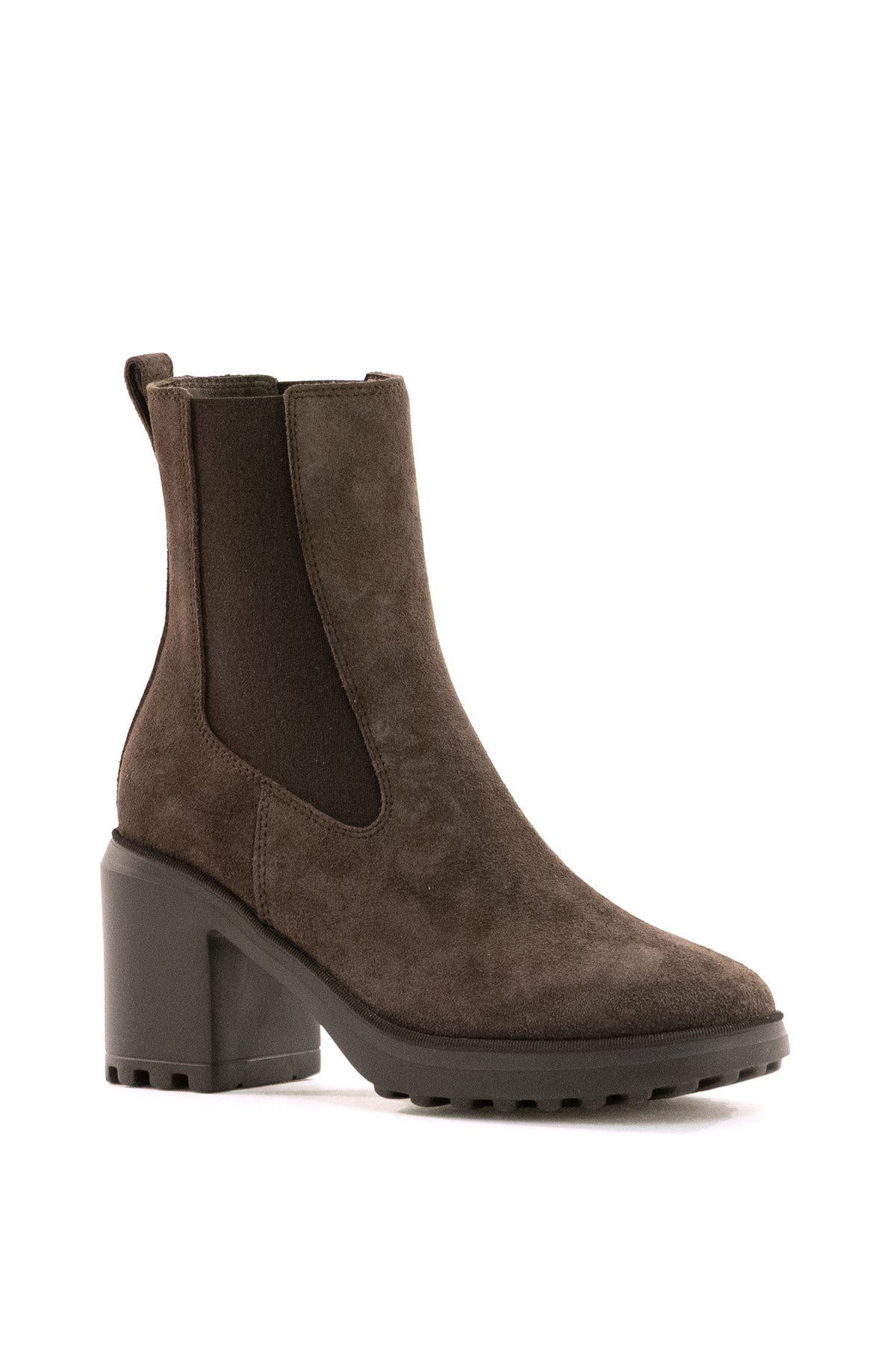 HOGAN Stivali Chelsea in suede di colore marone, Marrone, view 2