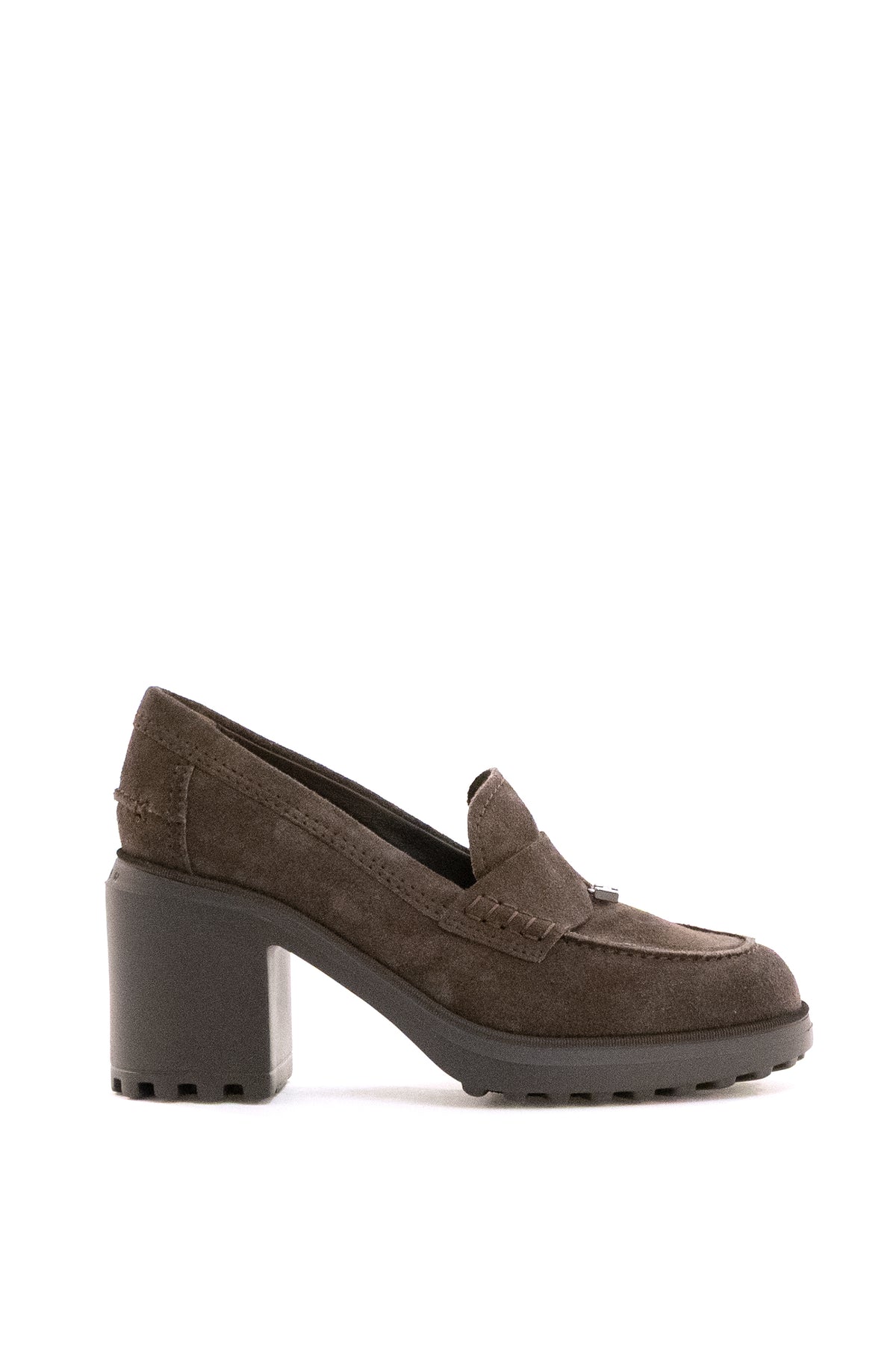 HOGAN Mocassini H724 in suede di colore marrone