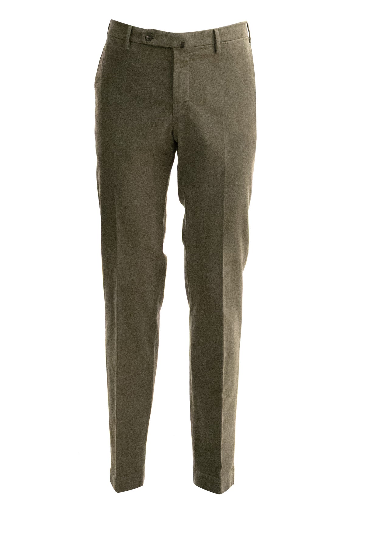 INCOTEX Pantaloni in fustagno color verde oliva, Green