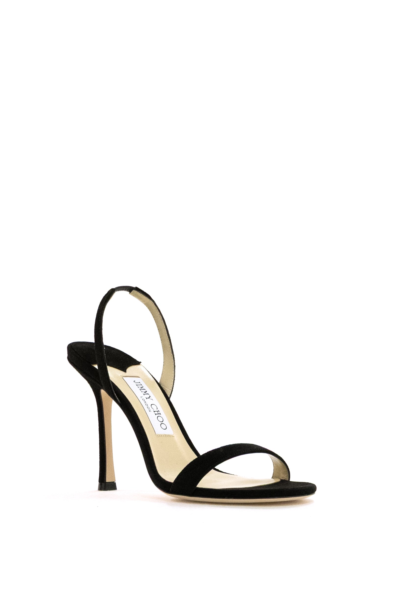 Sandali Jenn in suede di colore nero<BR/> JENN 100 SUE BLACK JIMMY CHOO 