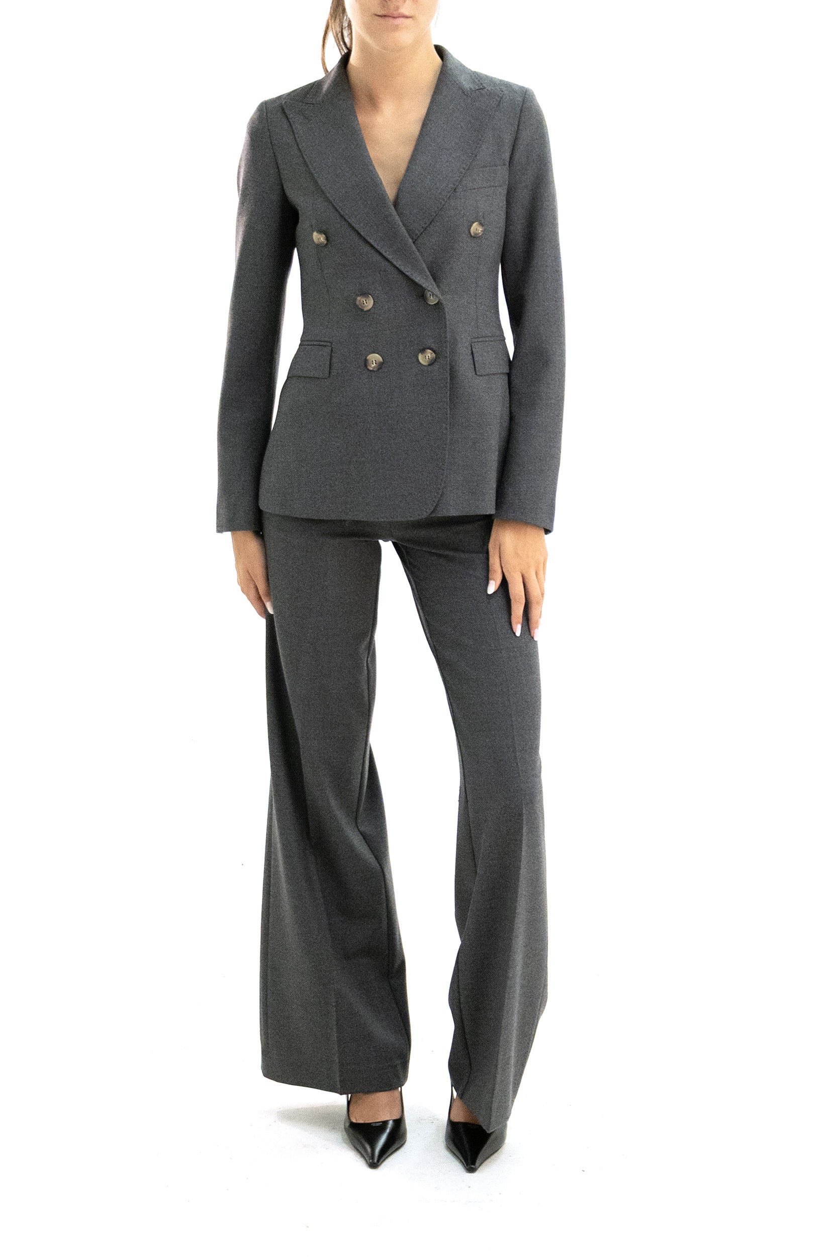 Pantaloni in lana di colore grigio<BR/> KP282AT3826 629 KILTIE 