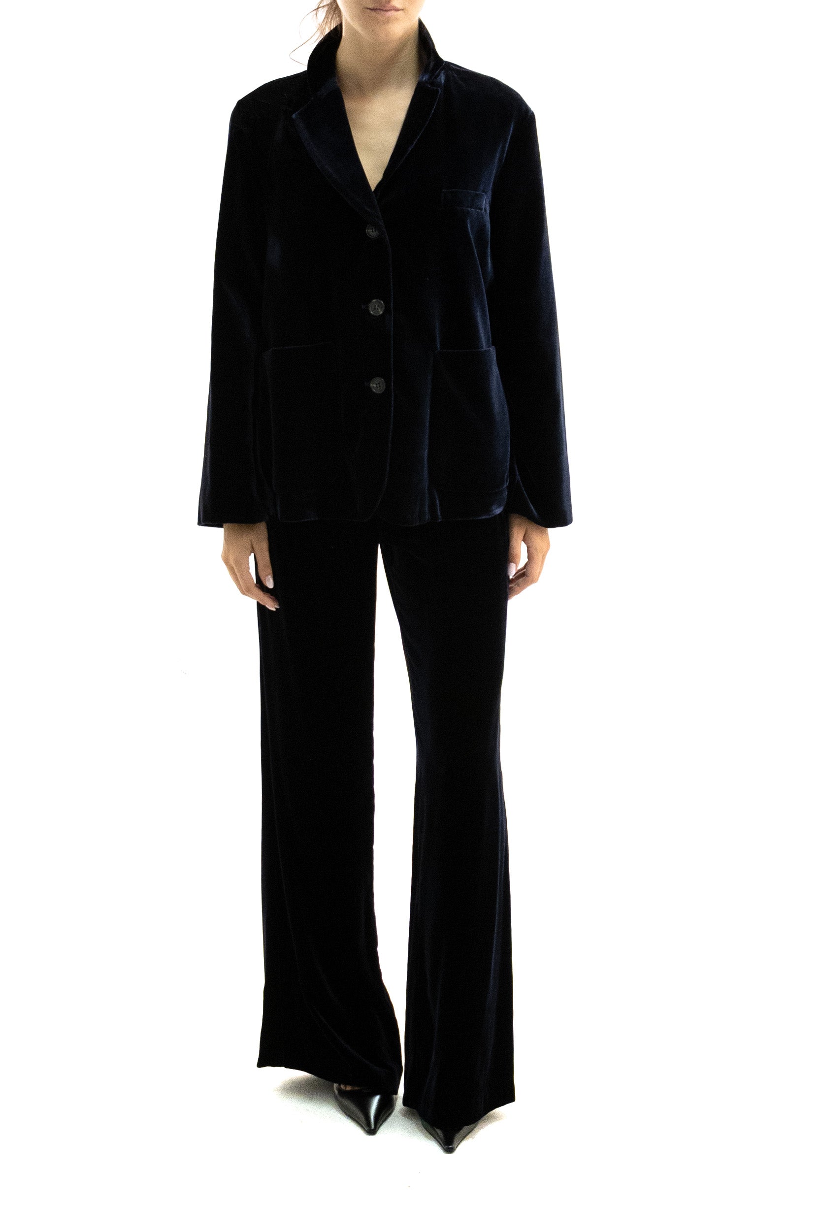 Giacca in velluto di colore blu<BR/> KB0708T5011 790 KILTIE 
