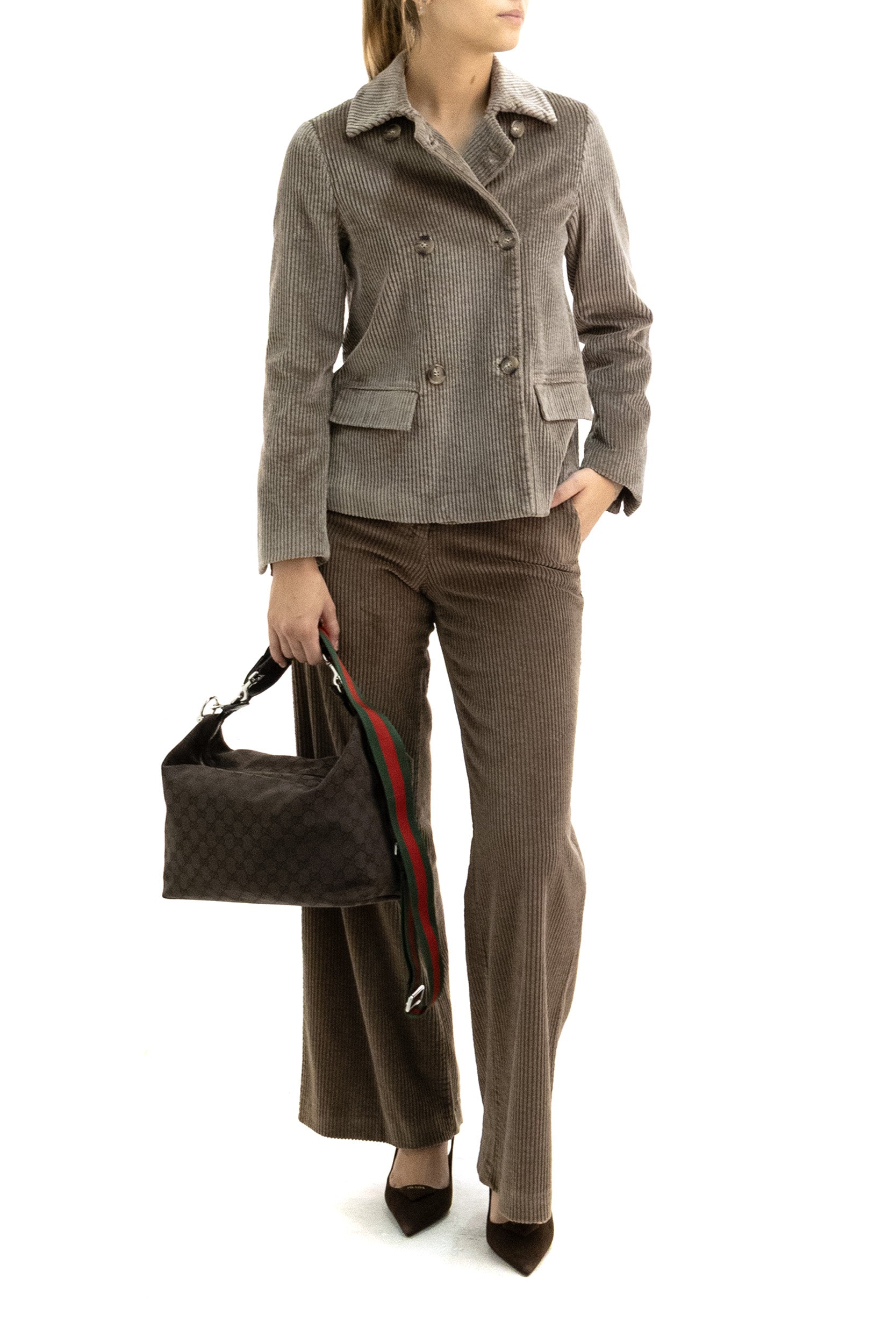 Giacca in velluto a coste di colore beige<BR/> KE007WT4824 543 KILTIE 