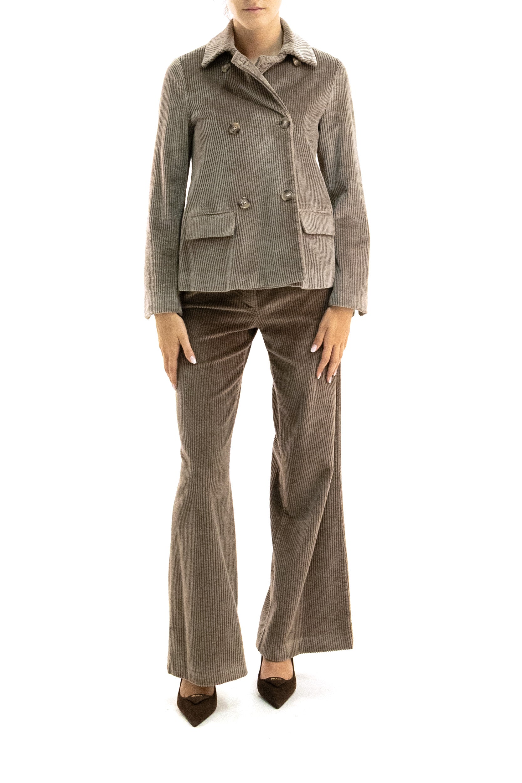 Giacca in velluto a coste di colore beige<BR/> KE007WT4824 543 KILTIE 