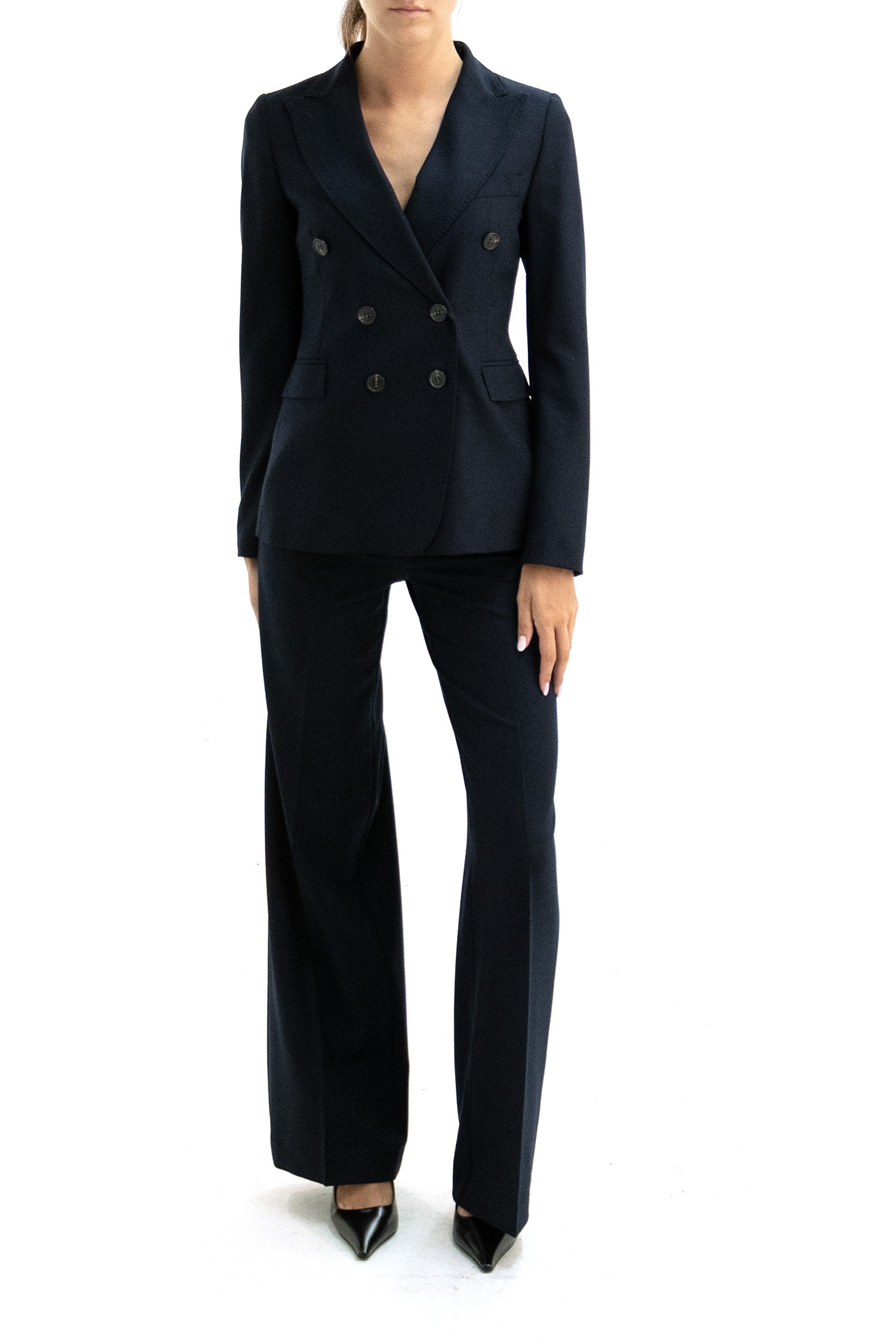 Pantaloni in lana di colore blu<BR/> KP282AT3826 790 KILTIE 