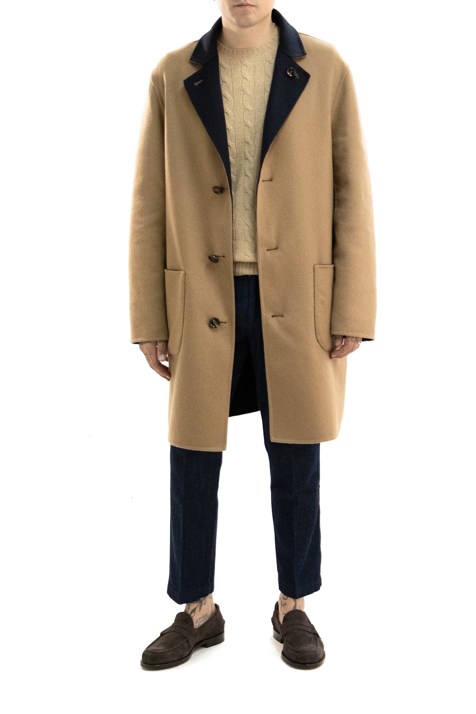 Cappotto reversibile Parana in cashmere color cammello<BR/> WPARANA W801800 700 KIred 